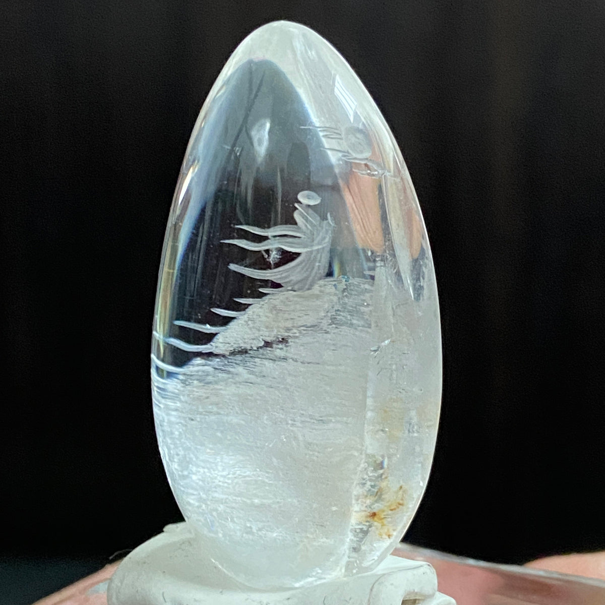 Moonlit Ascent — AAA Diamond-Etched Clear Landscape Quartz