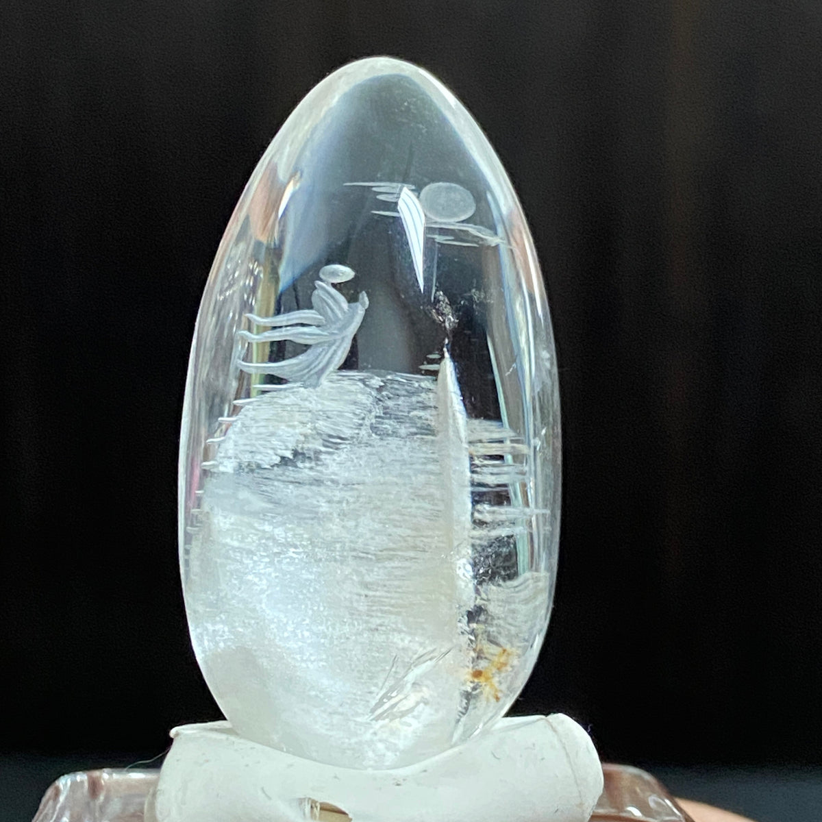 Moonlit Ascent — AAA Diamond-Etched Clear Landscape Quartz