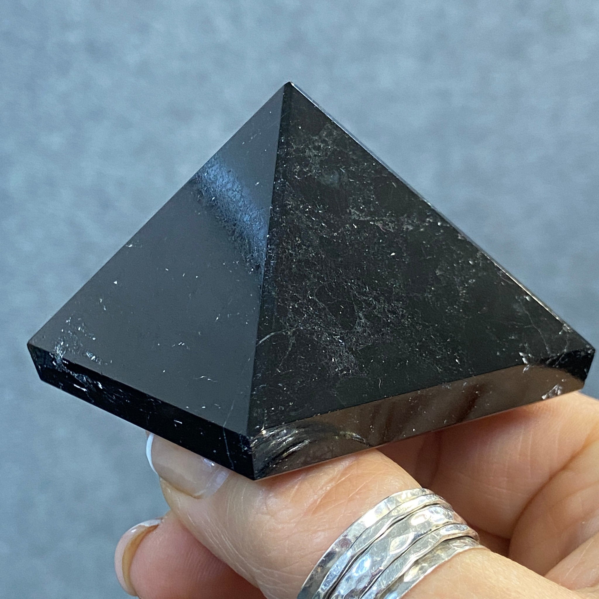Black Tourmaline Pyramid - Brazil - Castle Rocks Cornwall