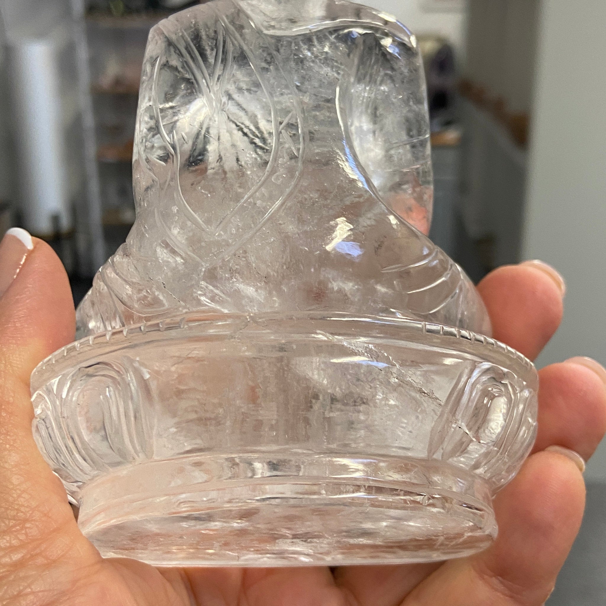 Clear Quartz Buddha Carving – Brazil - Castle Rocks Cornwall