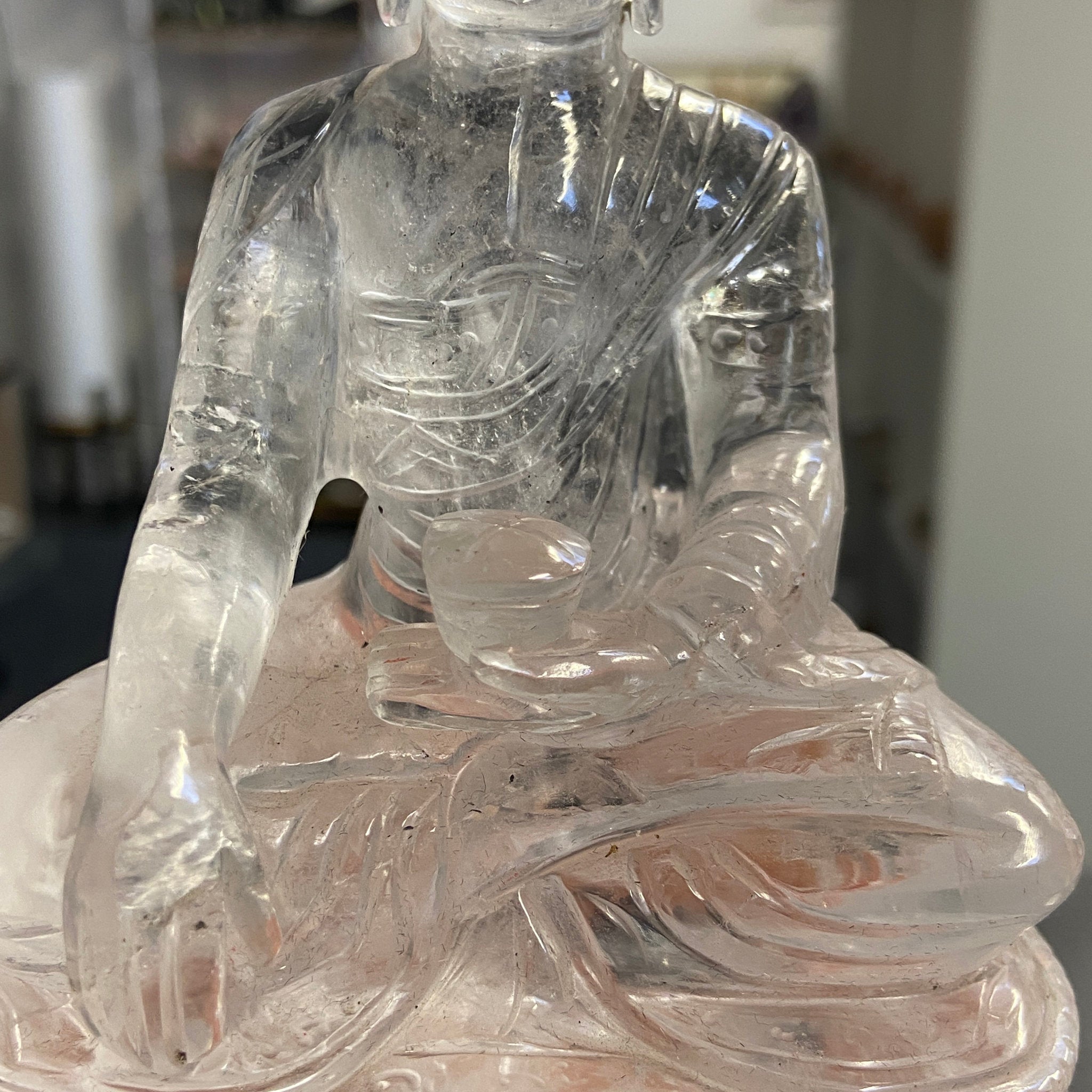 Clear Quartz Buddha Carving – Brazil - Castle Rocks Cornwall