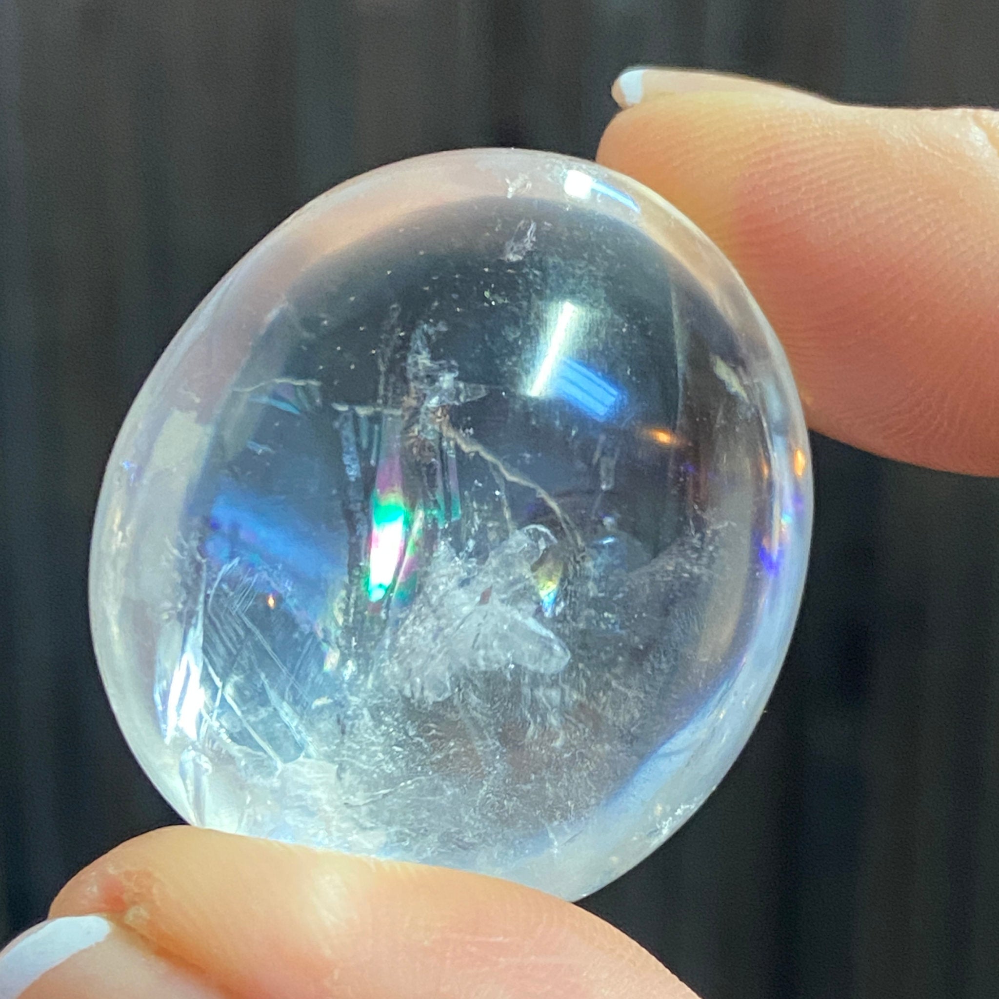 Clear Quartz Freeform with Rainbows - Madagascar - Castle Rocks Cornwall