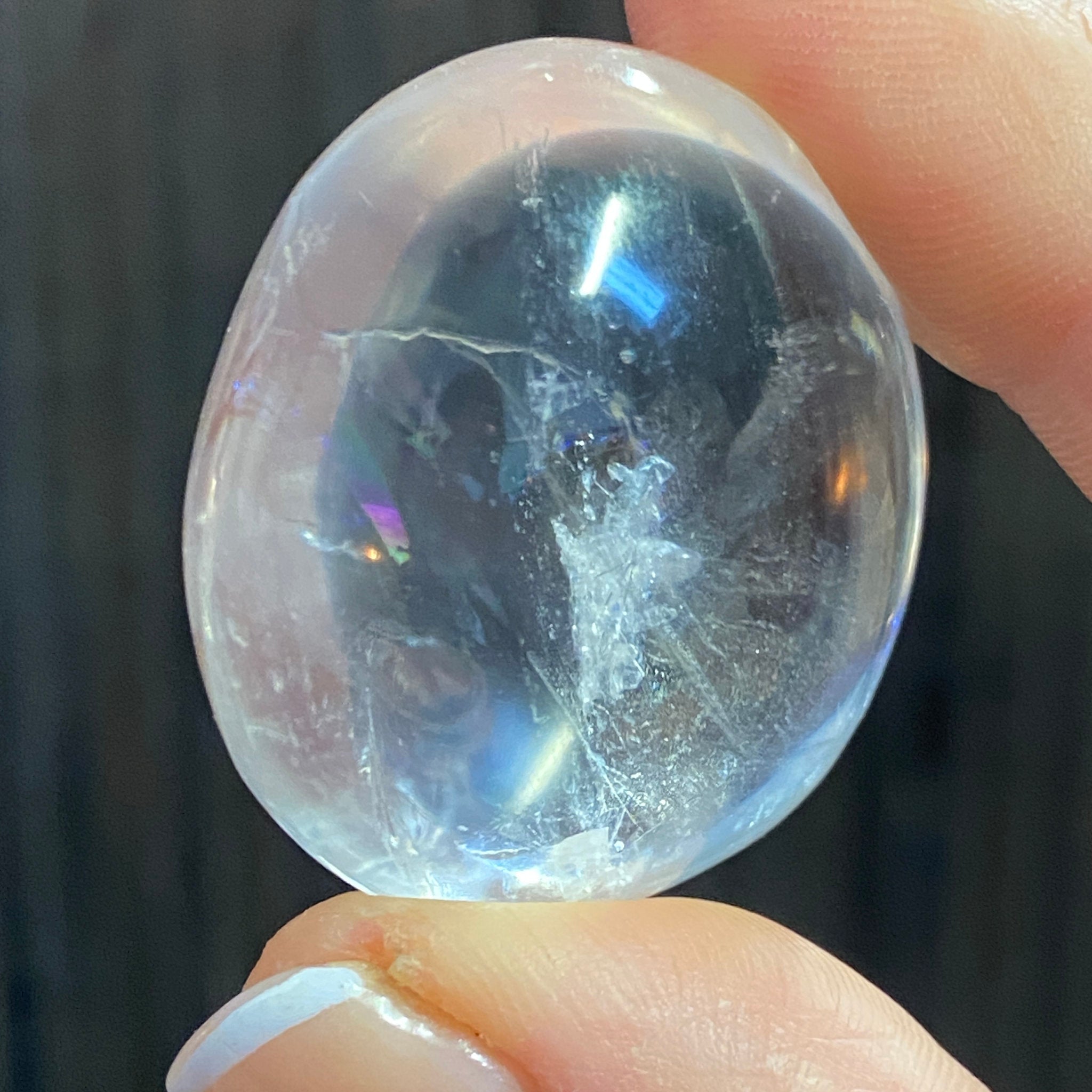 Clear Quartz Freeform with Rainbows - Madagascar - Castle Rocks Cornwall