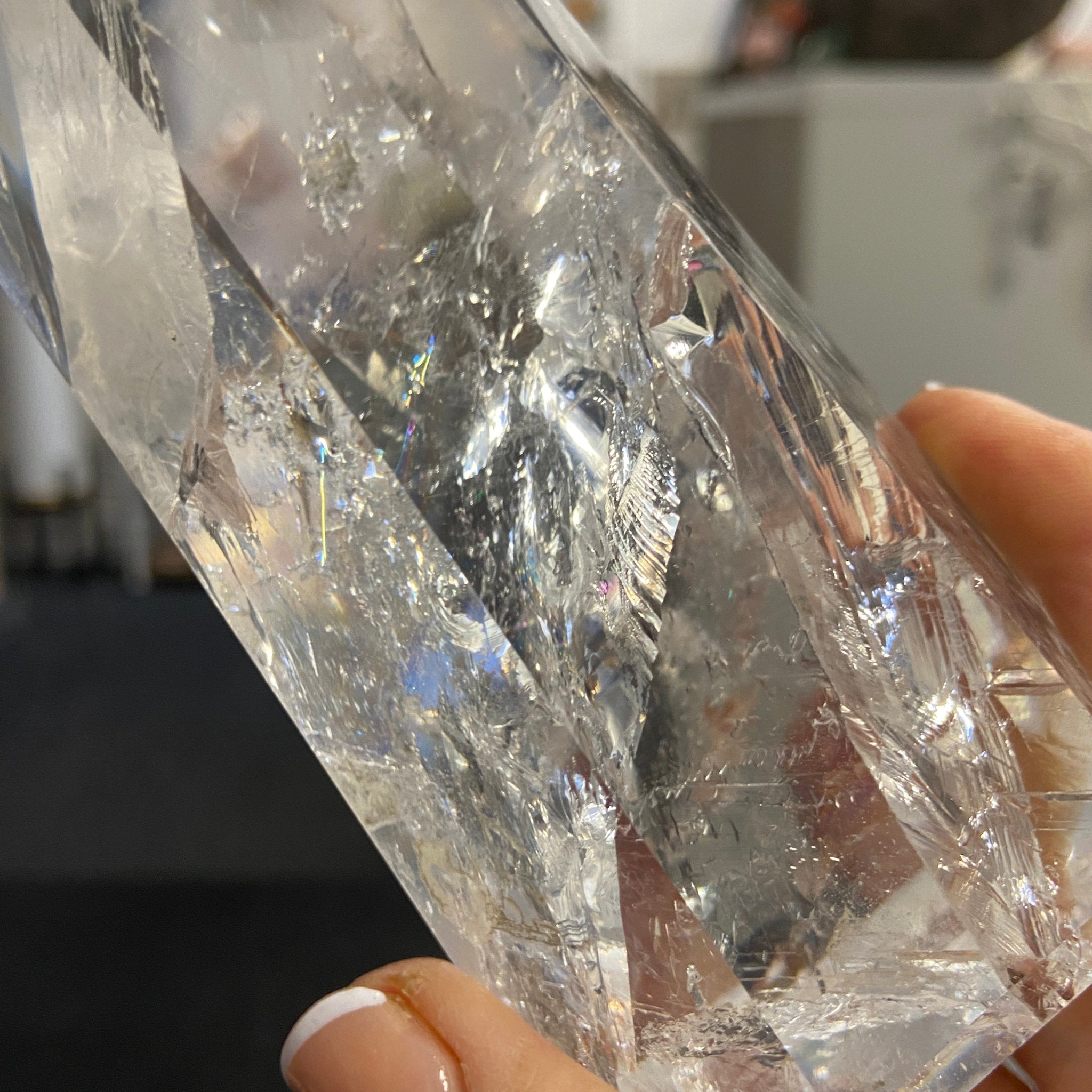 Clear Quartz Generator Tower – Brazil - Castle Rocks Cornwall