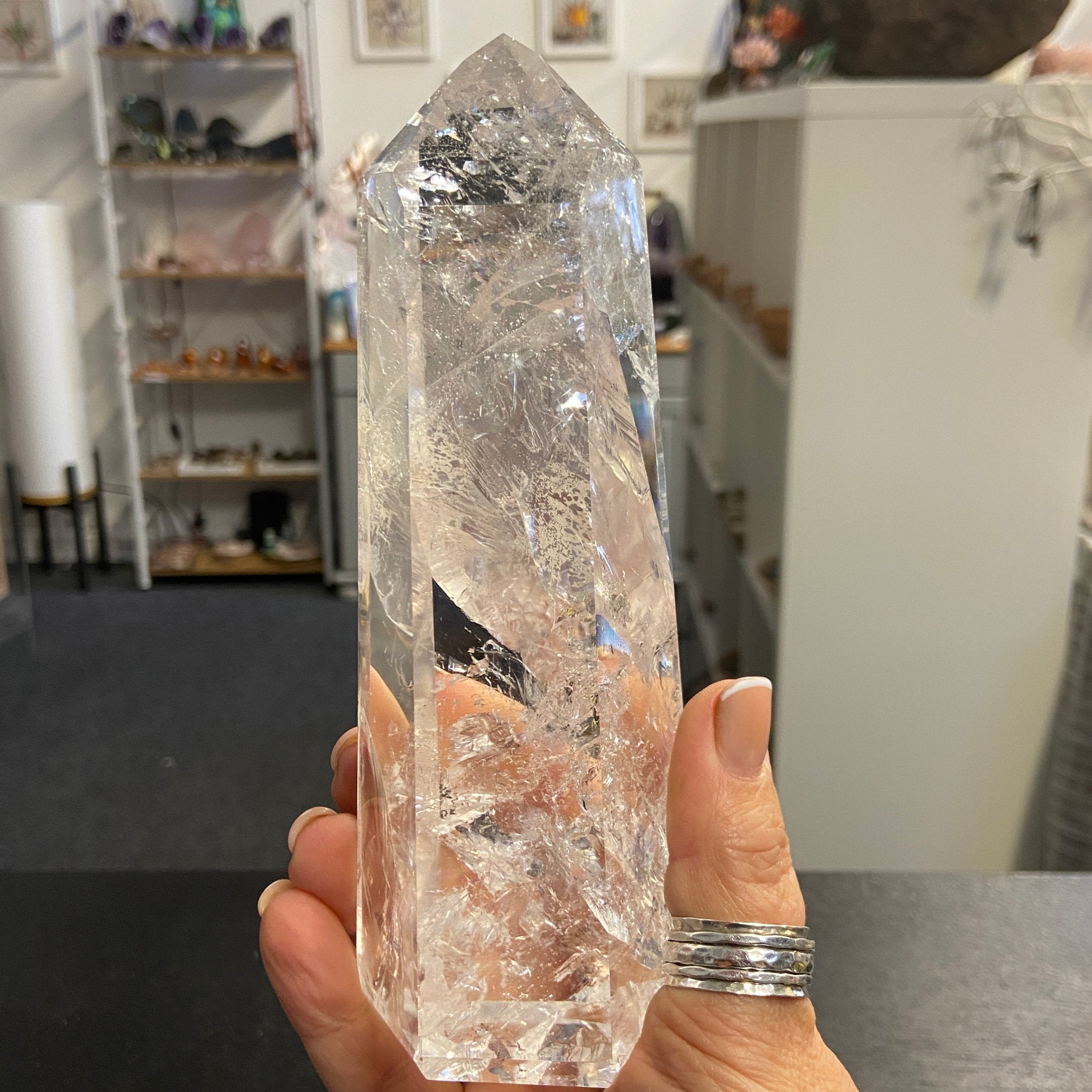 Clear Quartz Generator Tower – Brazil - Castle Rocks Cornwall