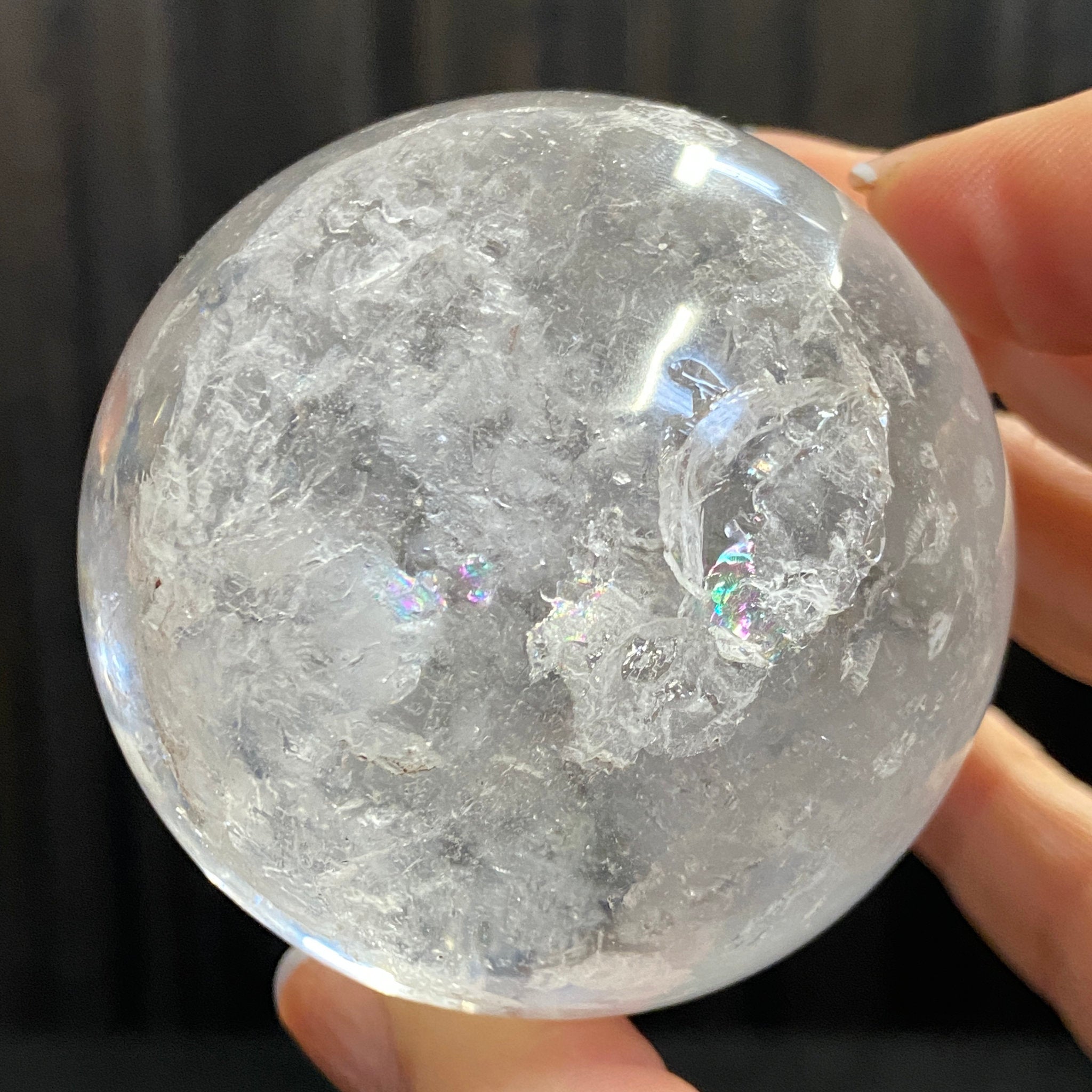 Clear Quartz Sphere - Brazil - Castle Rocks Cornwall