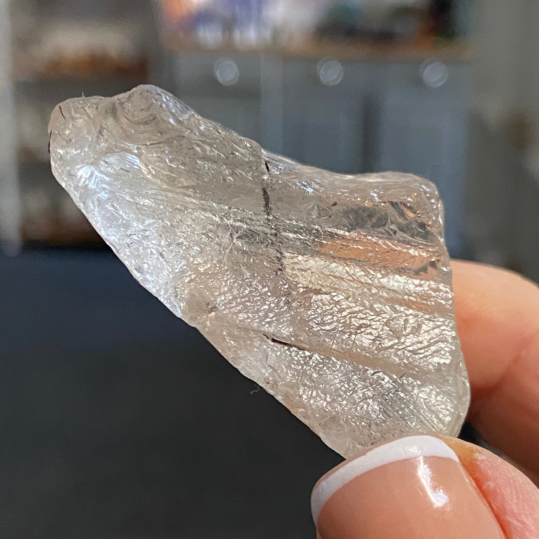 Clear Quartz with Black Tourmaline - Brazil - Castle Rocks Cornwall