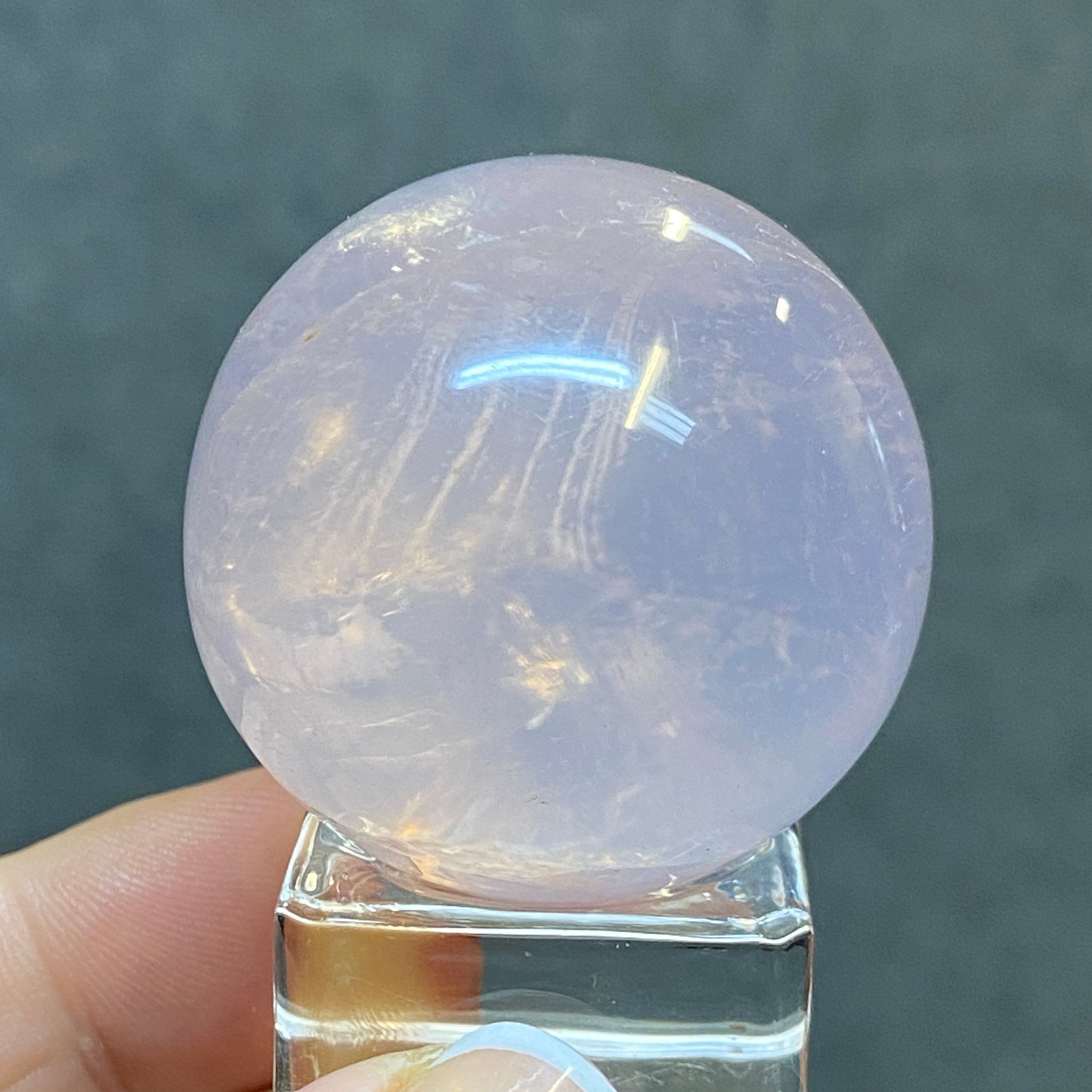 Double Star Rose Quartz Sphere - Brazil - Castle Rocks Cornwall