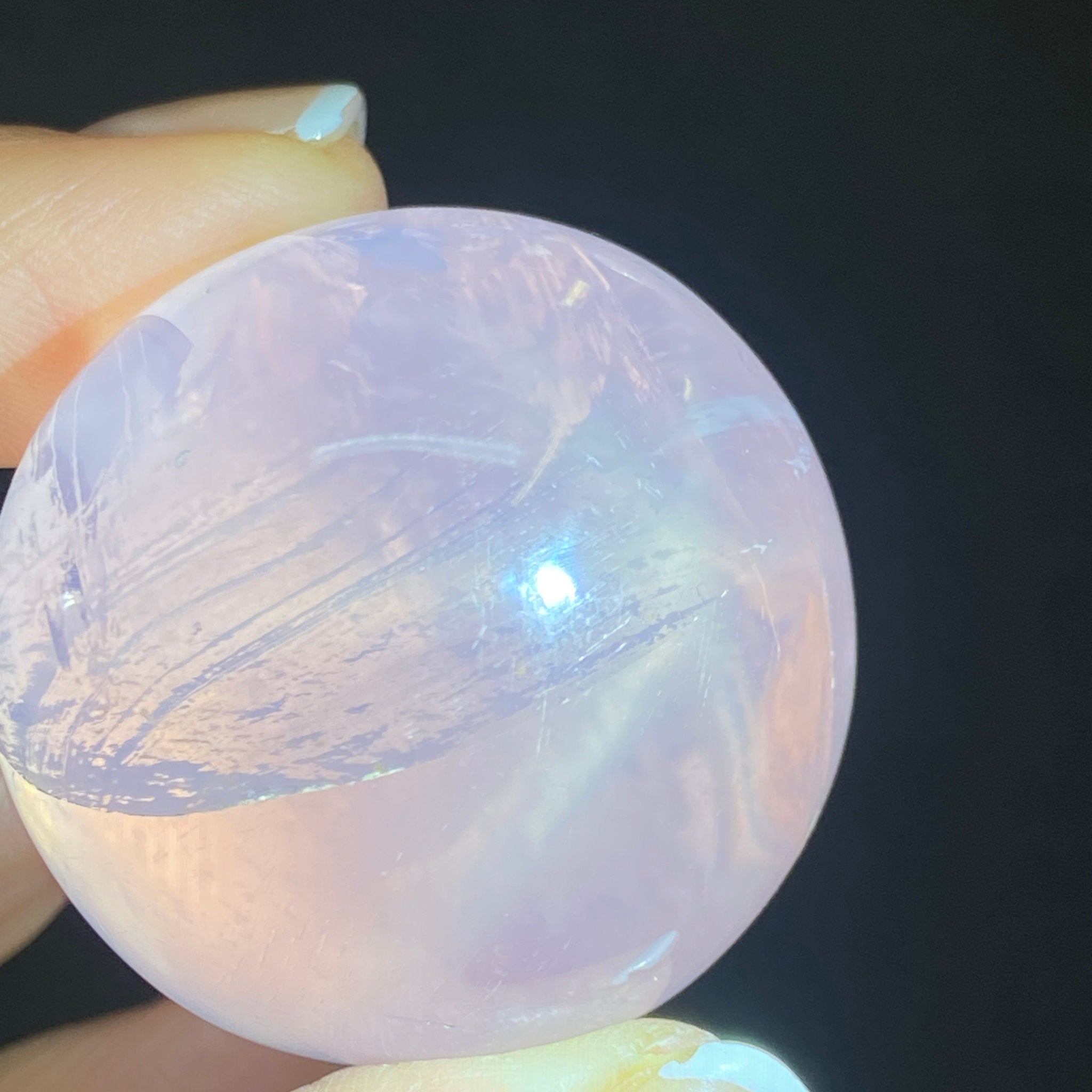 Double Star Rose Quartz Sphere - Brazil - Castle Rocks Cornwall