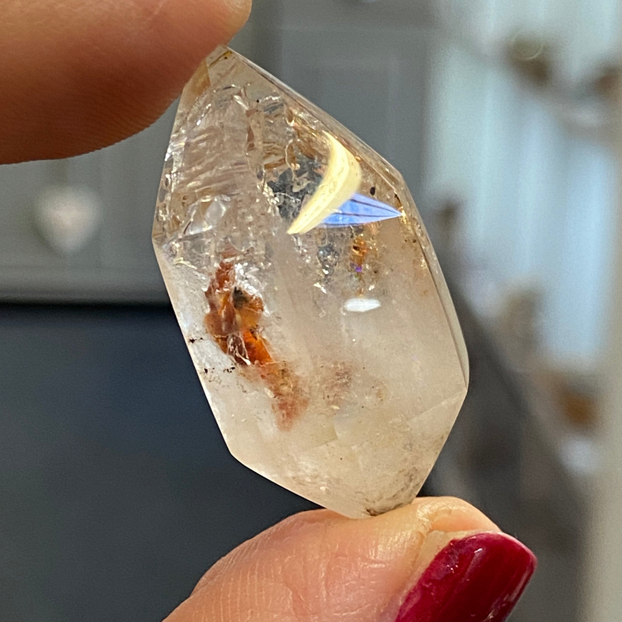 Firefly Quartz – Double Terminated Enhydro Quartz - Castle Rocks Cornwall