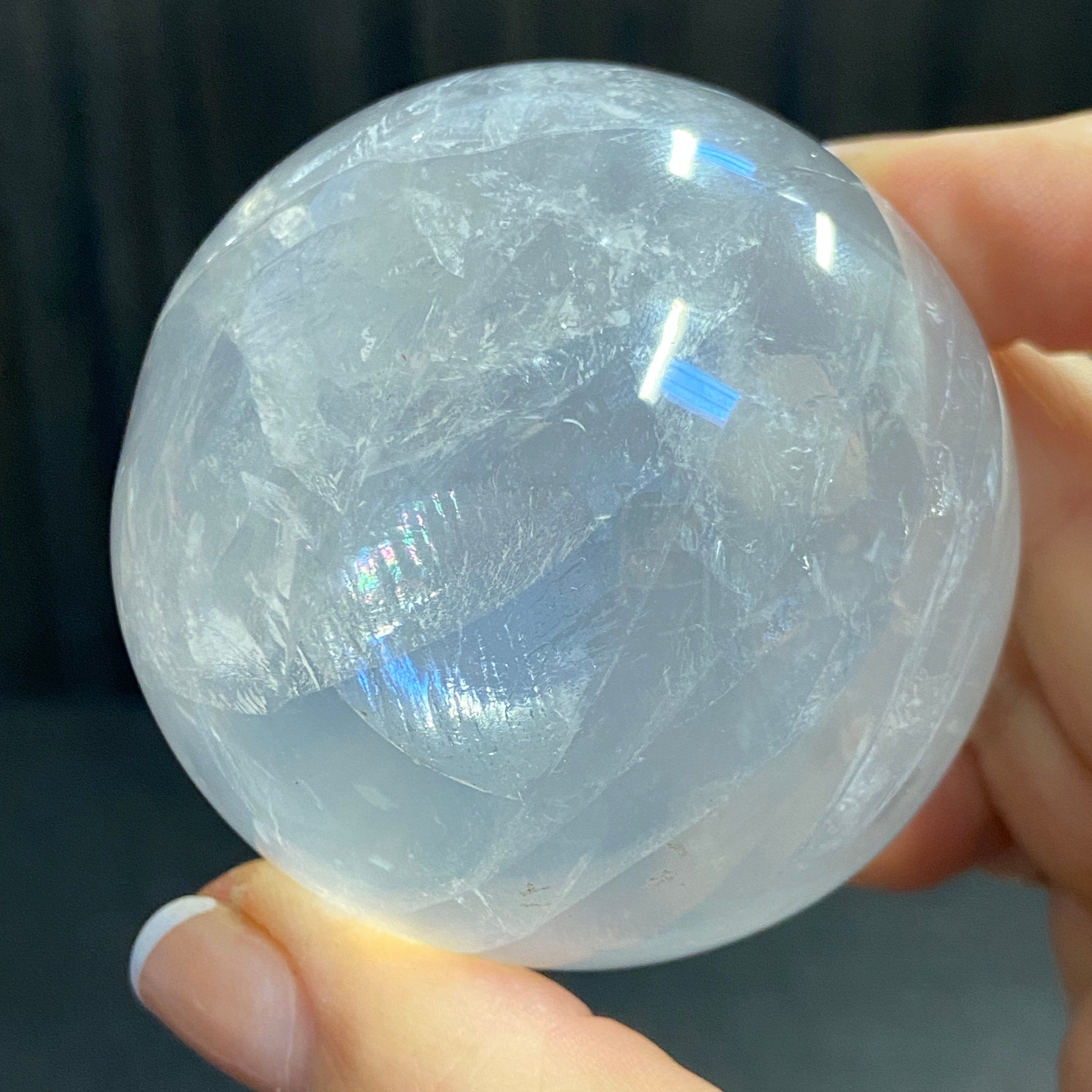 Girasol Moon Quartz Sphere - Madagascar - Castle Rocks Cornwall