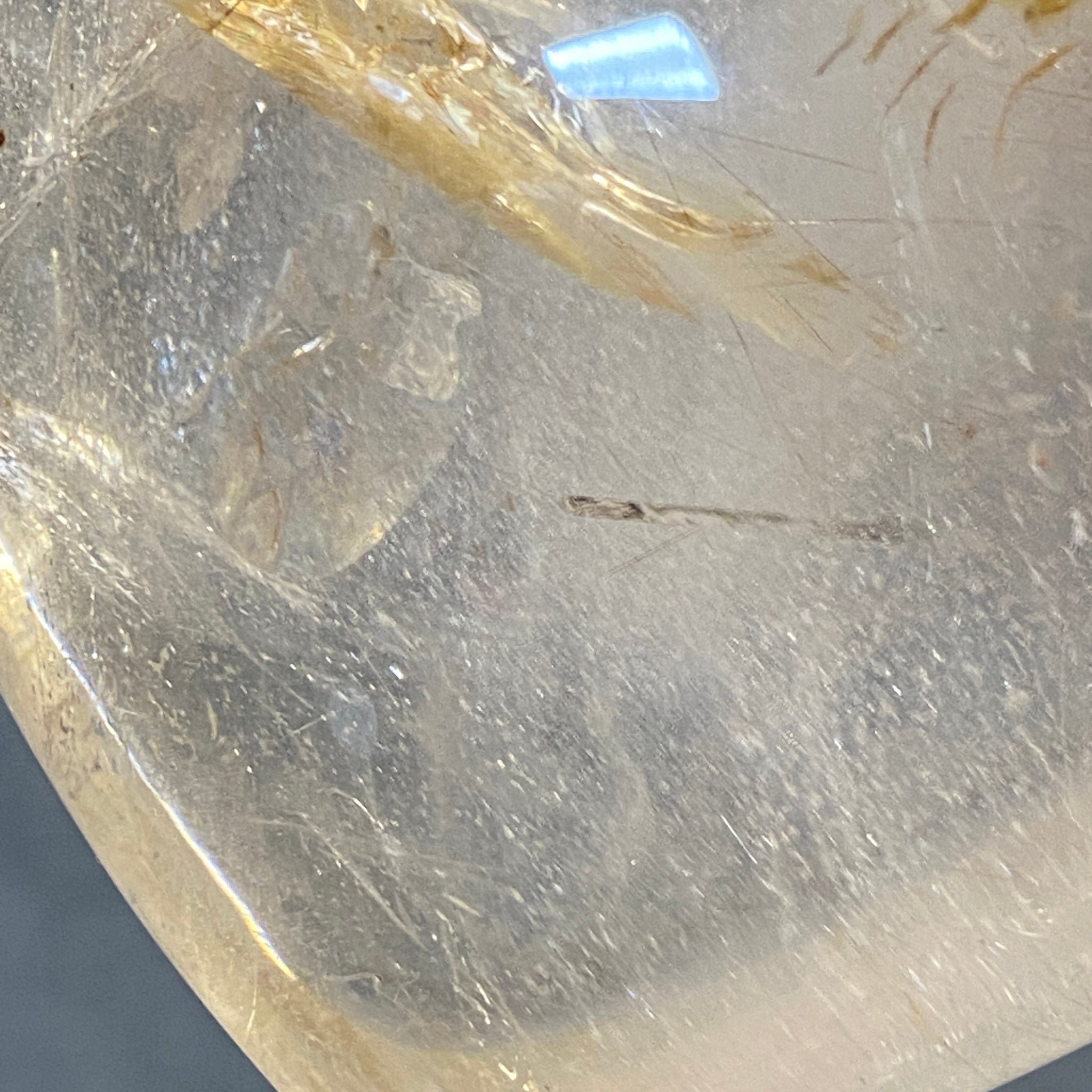 Golden Healer Quartz Heart with Rutile – Brazil - Castle Rocks Cornwall