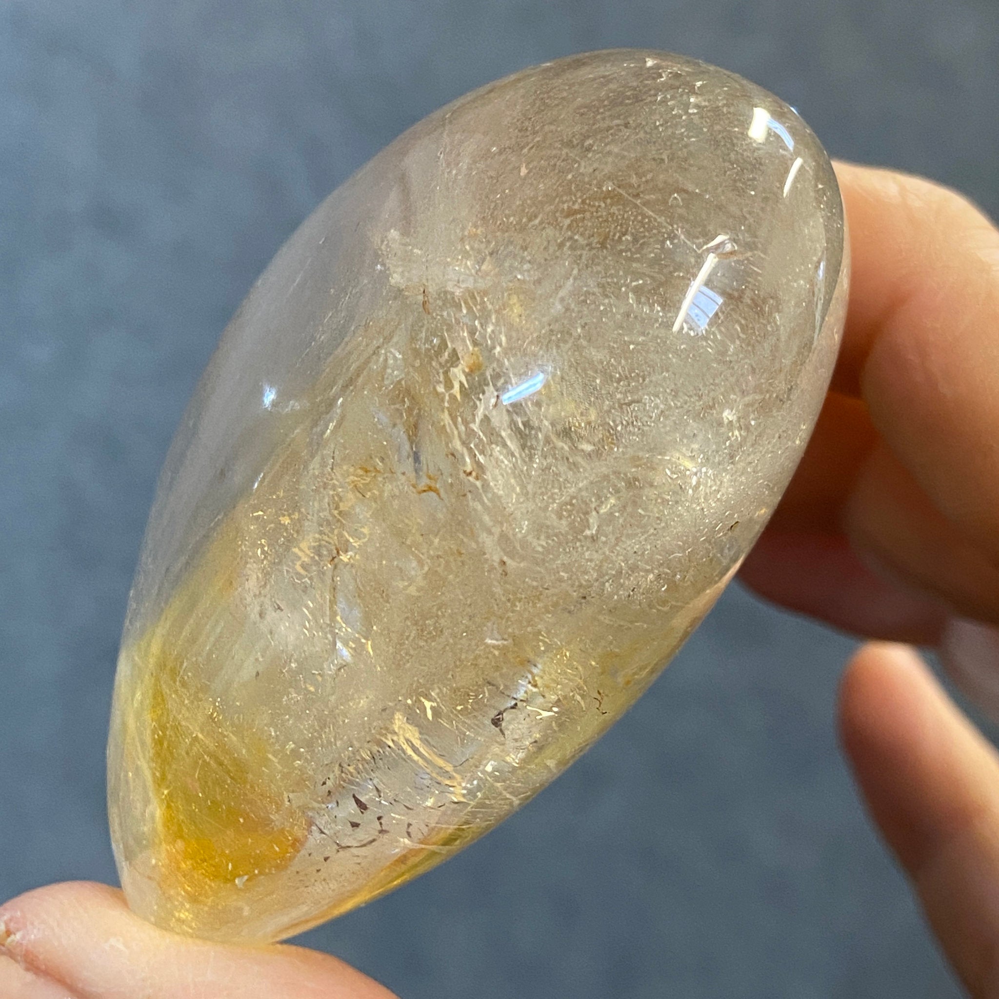 Golden Healer Quartz Heart with Rutile – Brazil - Castle Rocks Cornwall