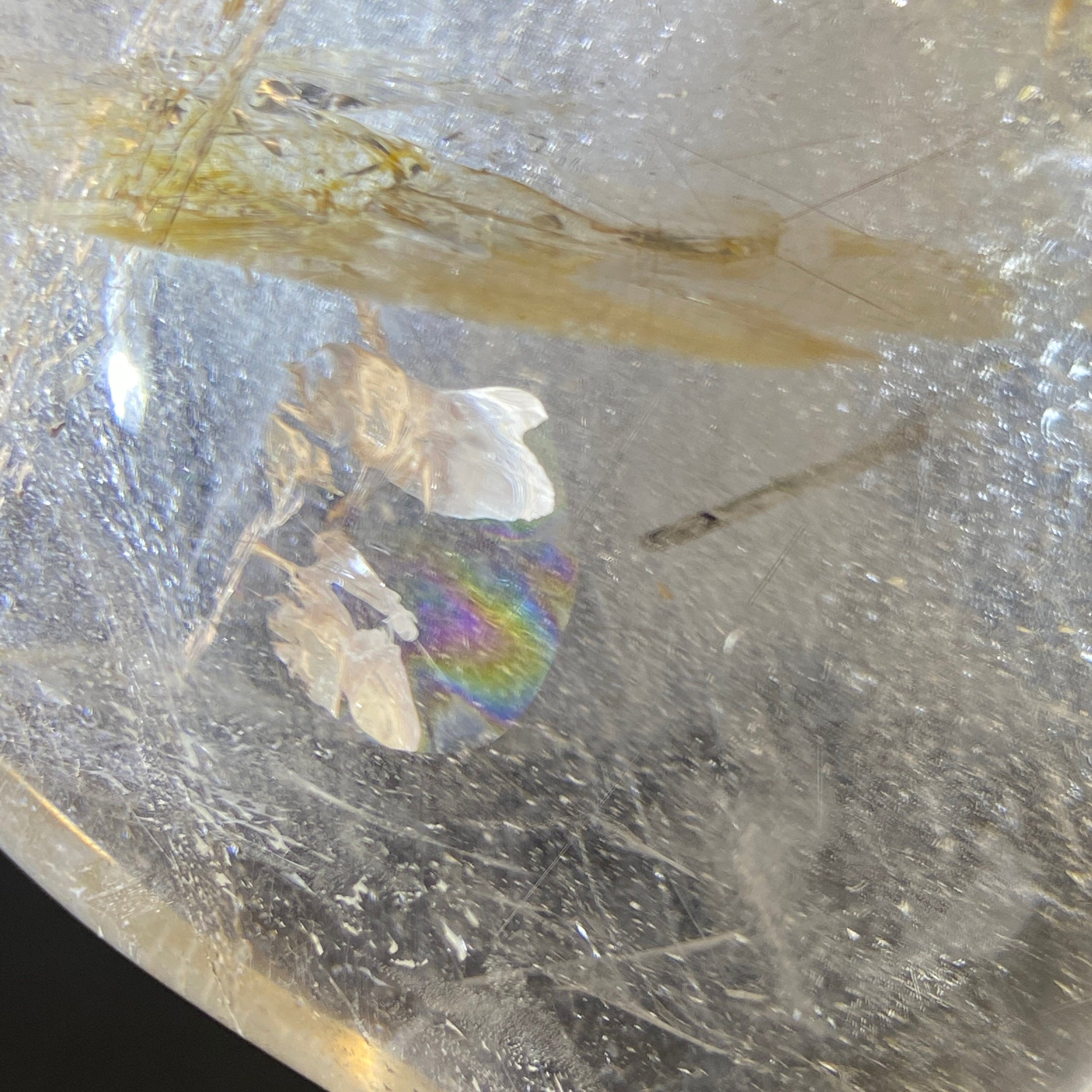 Golden Healer Quartz Heart with Rutile – Brazil - Castle Rocks Cornwall