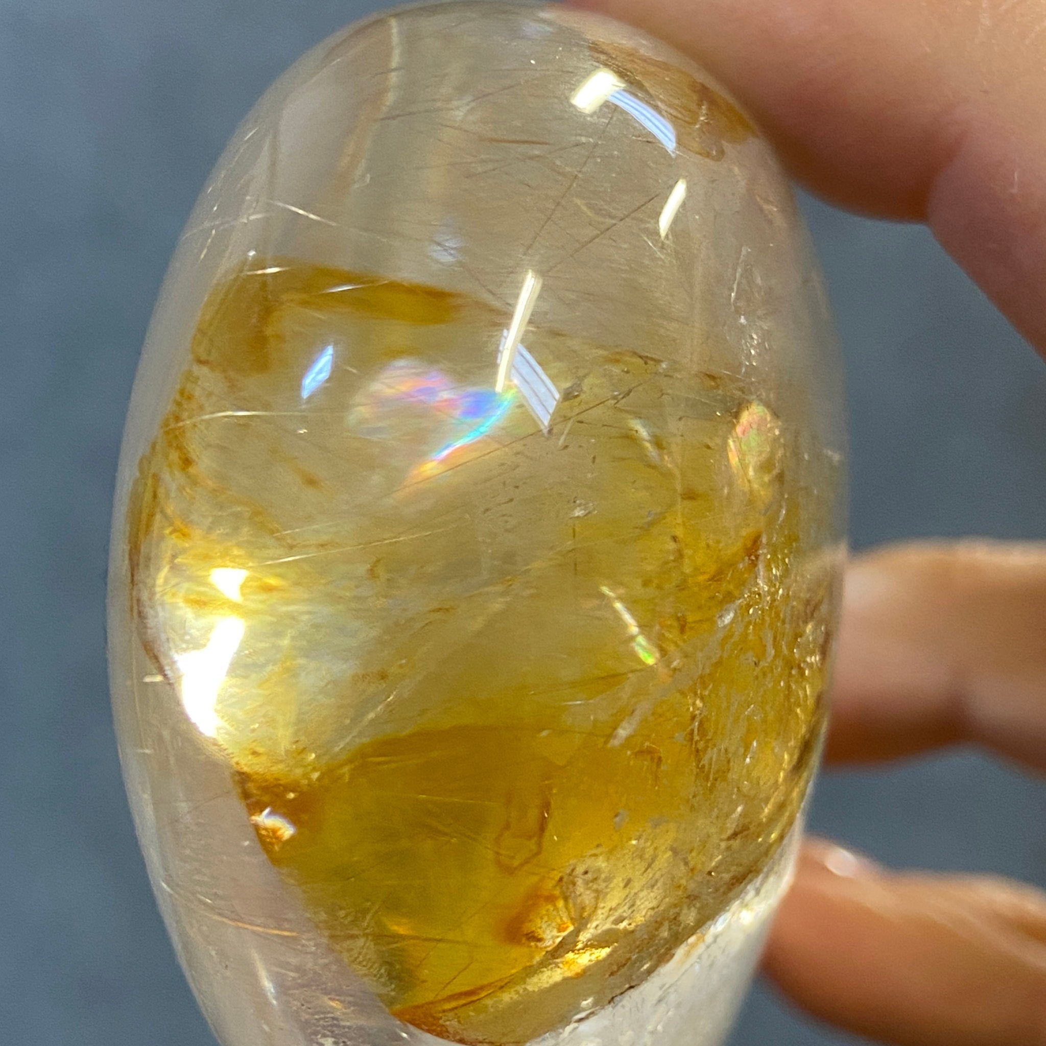 Golden Healer Quartz Heart with Rutile – Brazil - Castle Rocks Cornwall