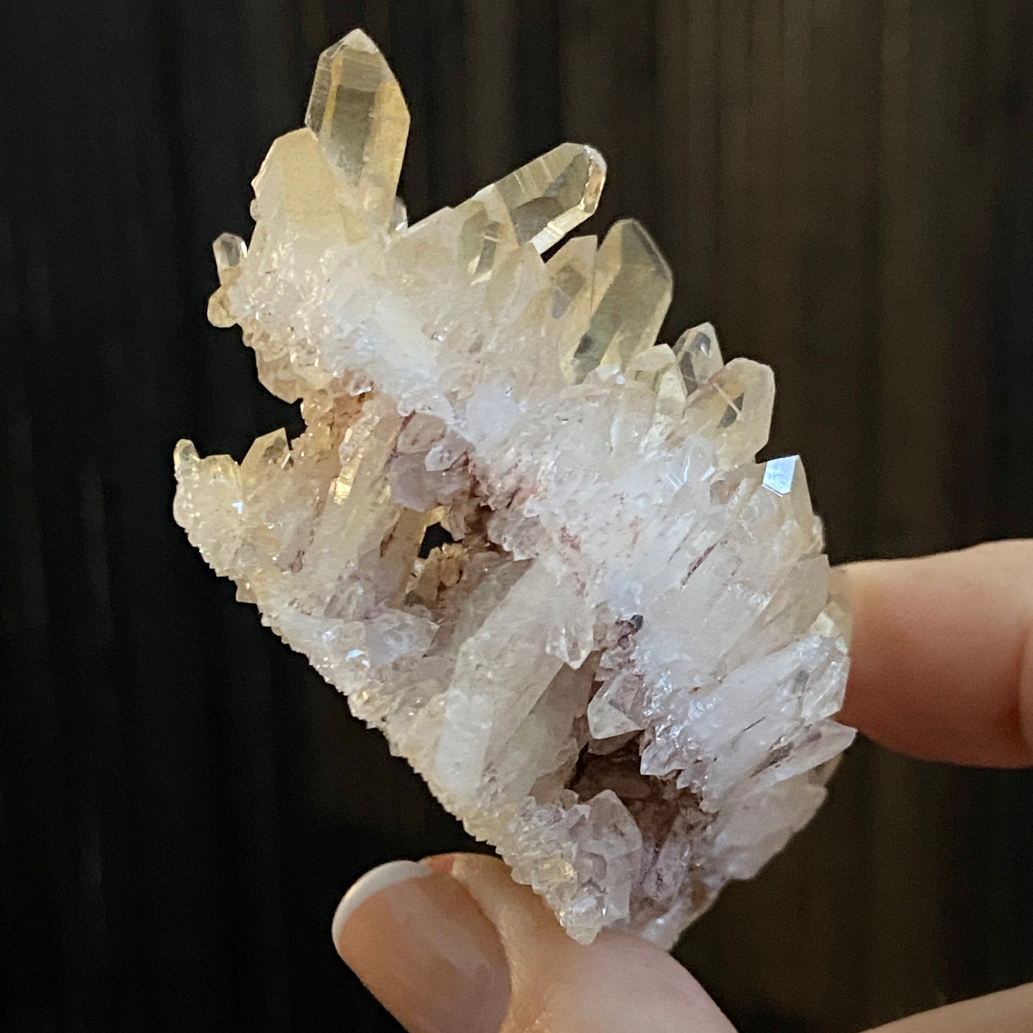 Golden Healer Sacred Pink Lemurian Cluster - Castle Rocks Cornwall