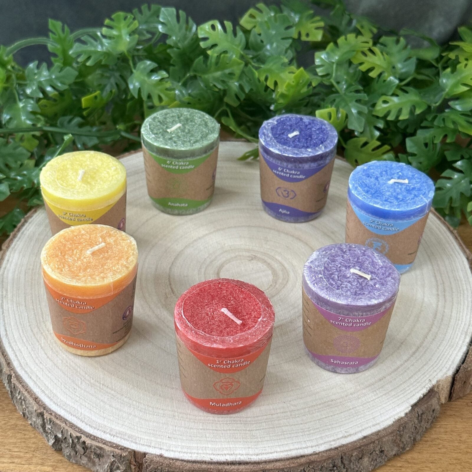 7 Chakra Candle Set With Essential Oils