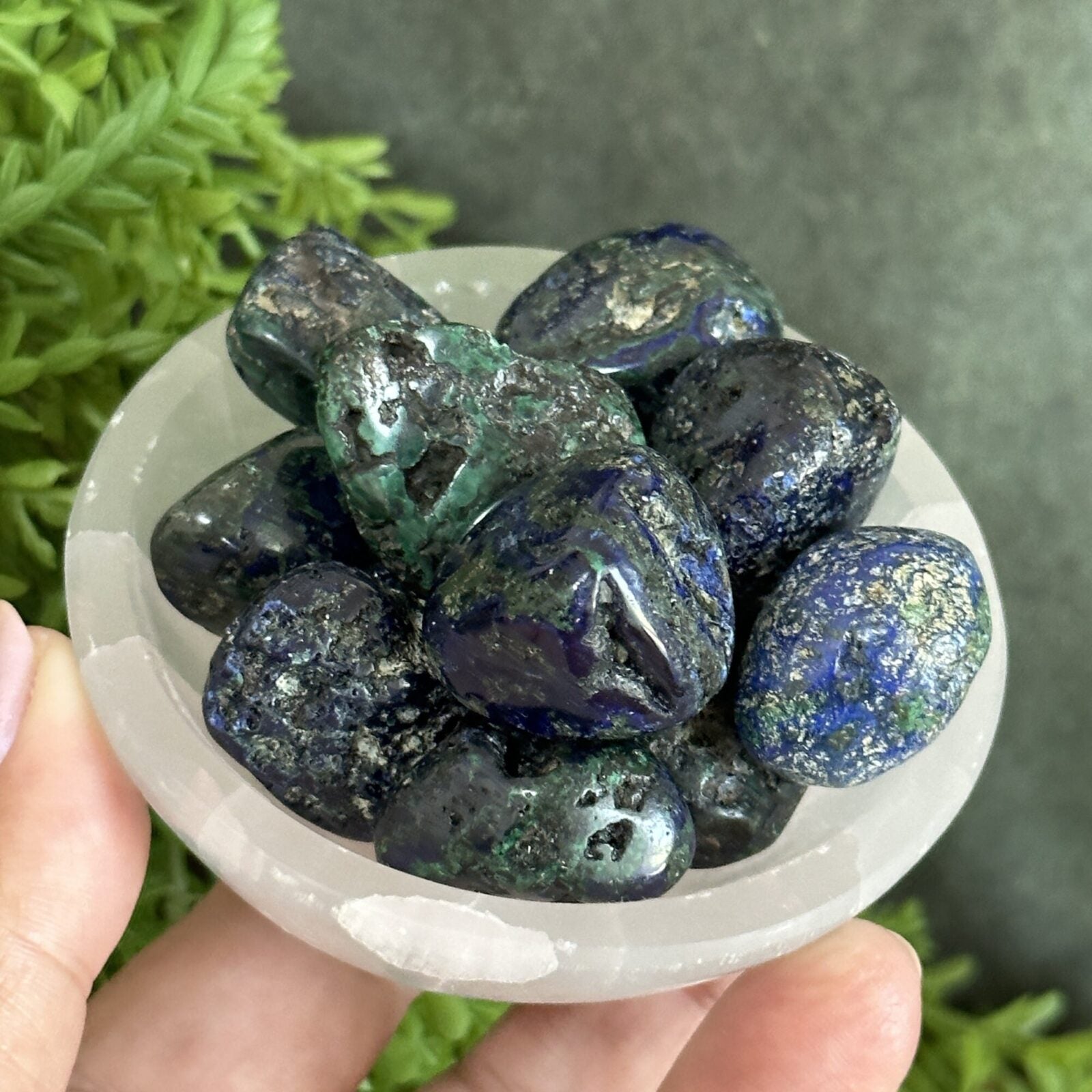 Rare Azurite and Malachite tumbled stones