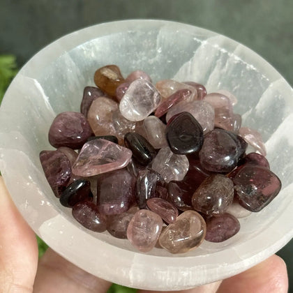 20g Pink Tourmaline tumbled stones Castle Rocks Cornwall