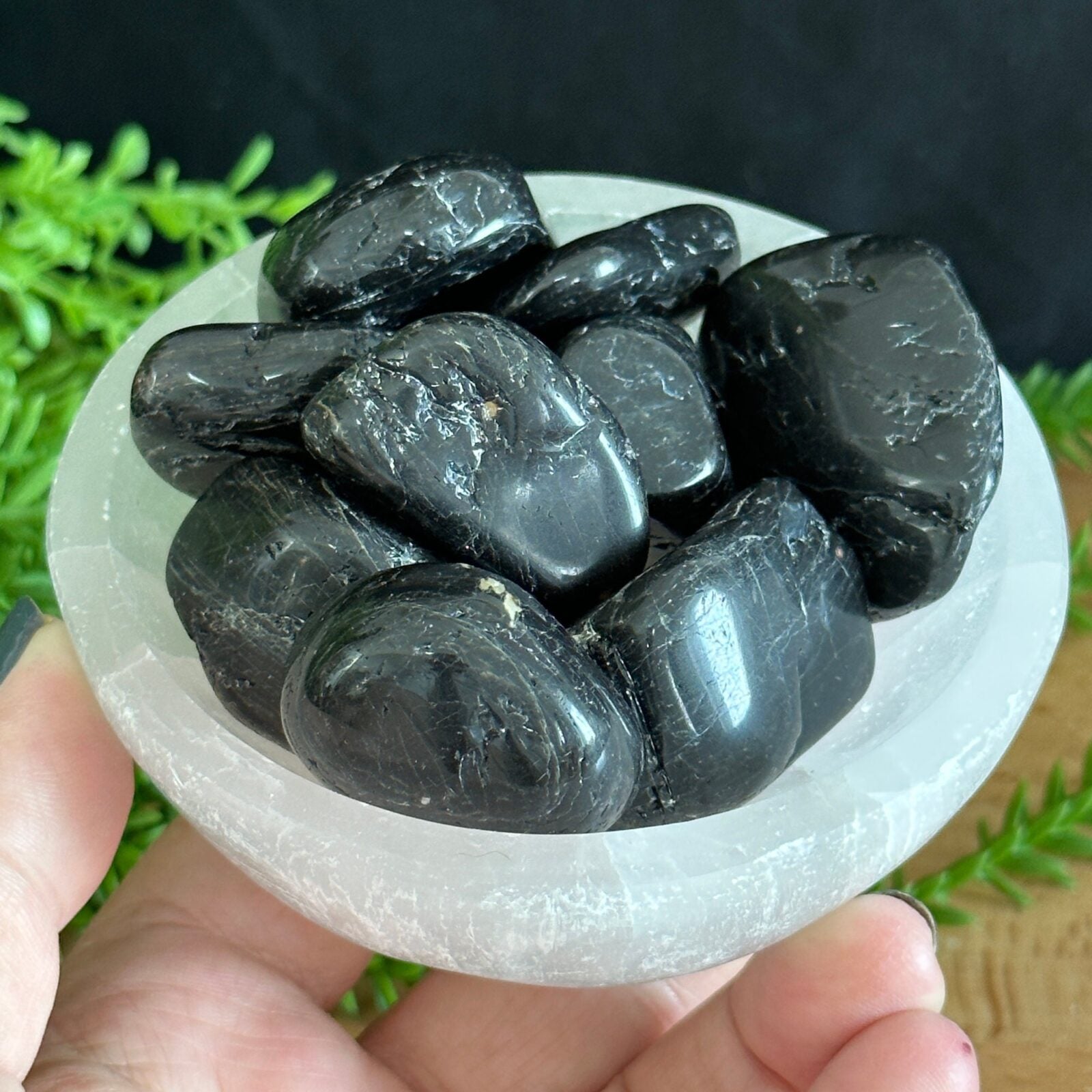 Black Tourmaline tumble stones,
