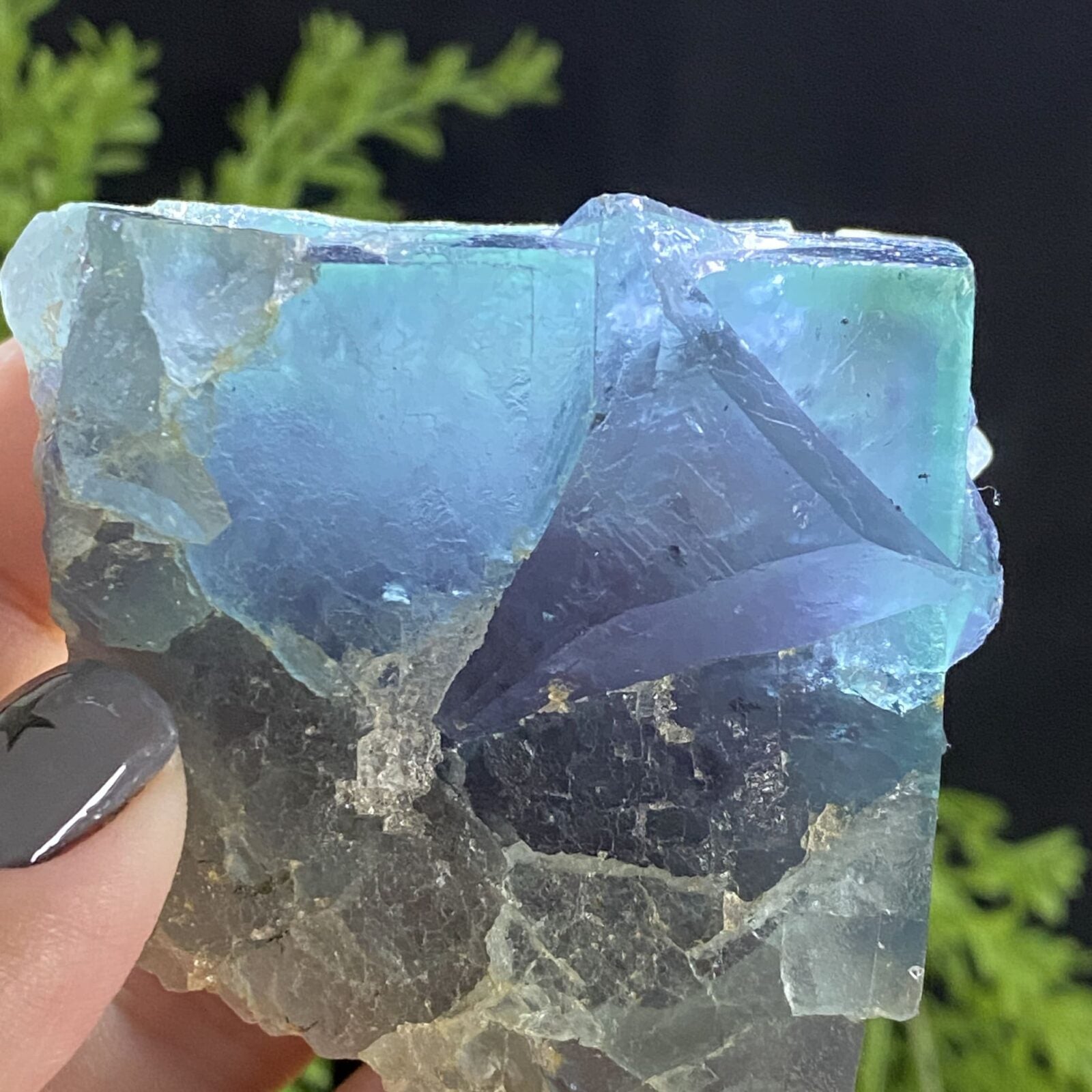 UV active Purple and Blue Zoning Fluorite
