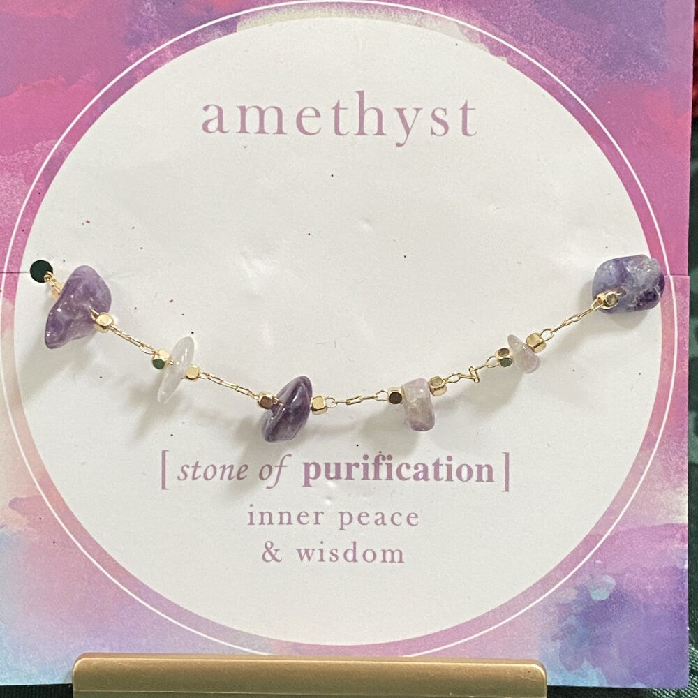 Adjustable Amethyst bracelet