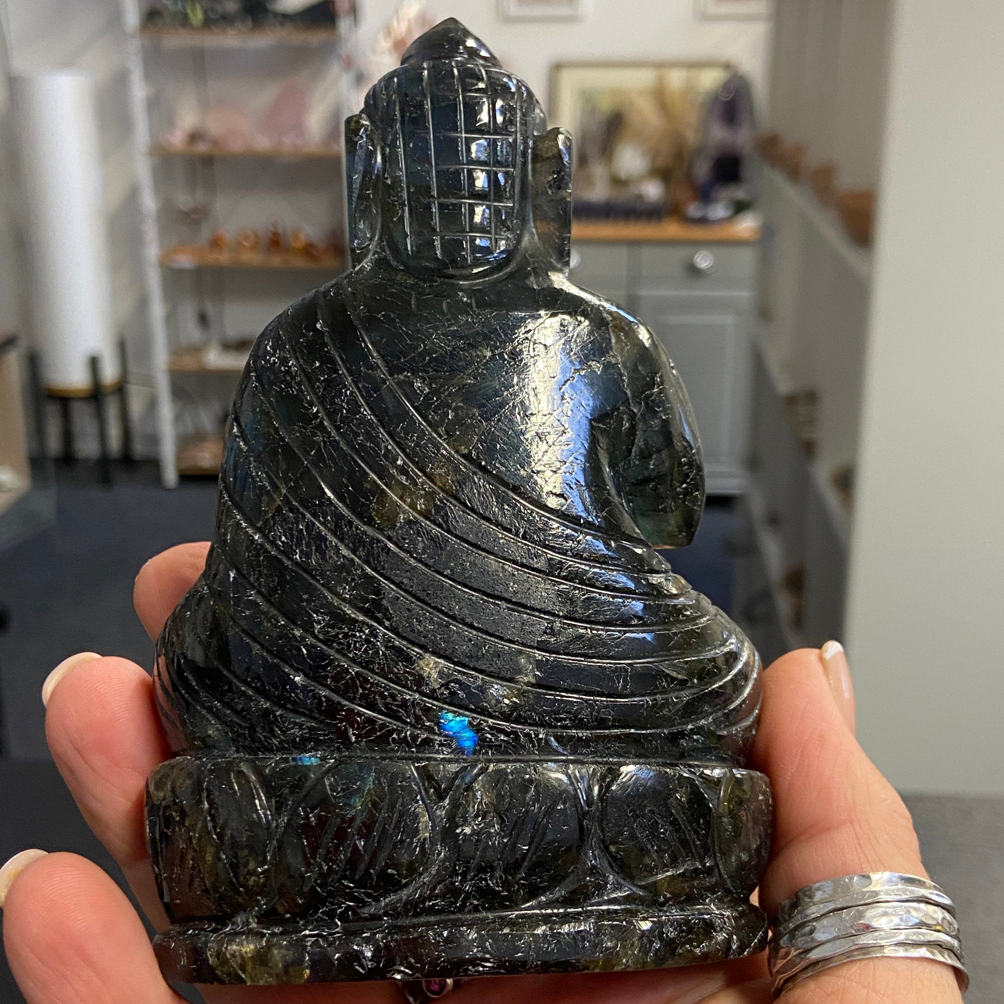 Labradorite Buddha Carving – Madagascar - Castle Rocks Cornwall