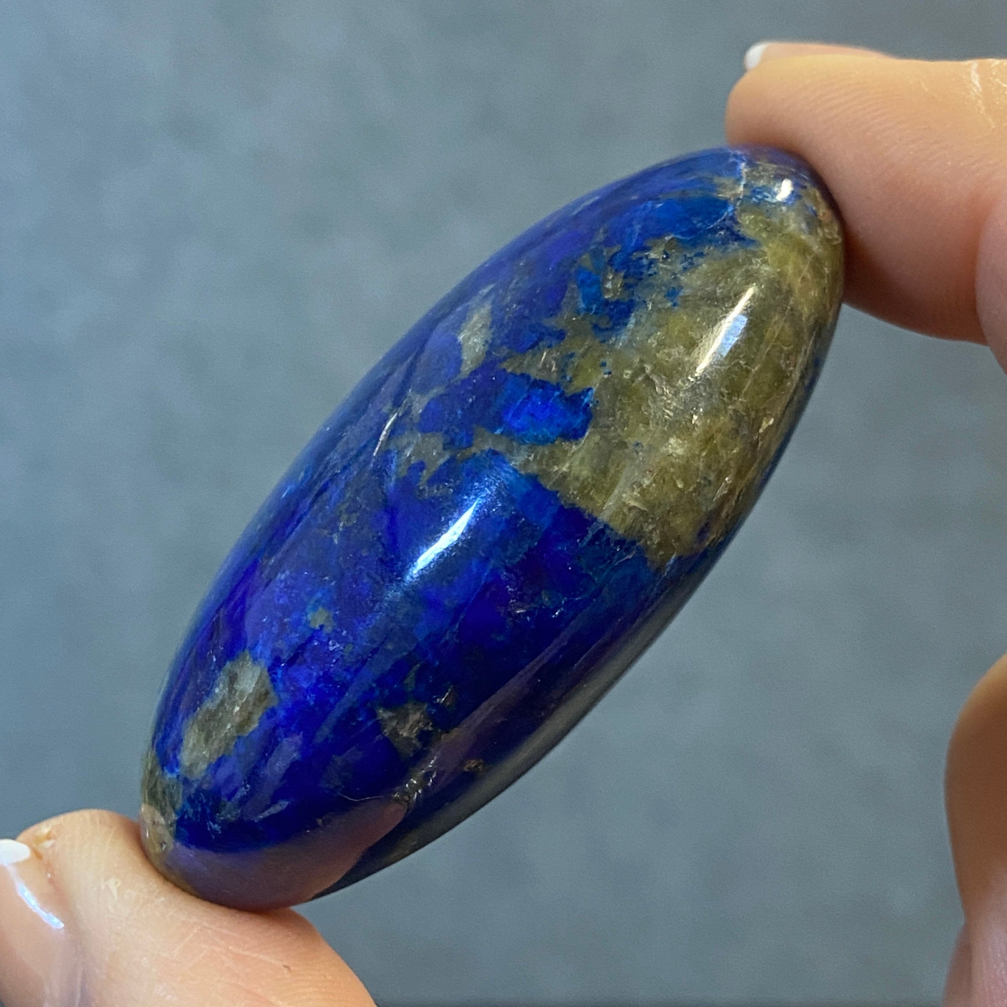 Lapis Lazuli Palmstone from Mine 4 – Afghanistan - Castle Rocks Cornwall