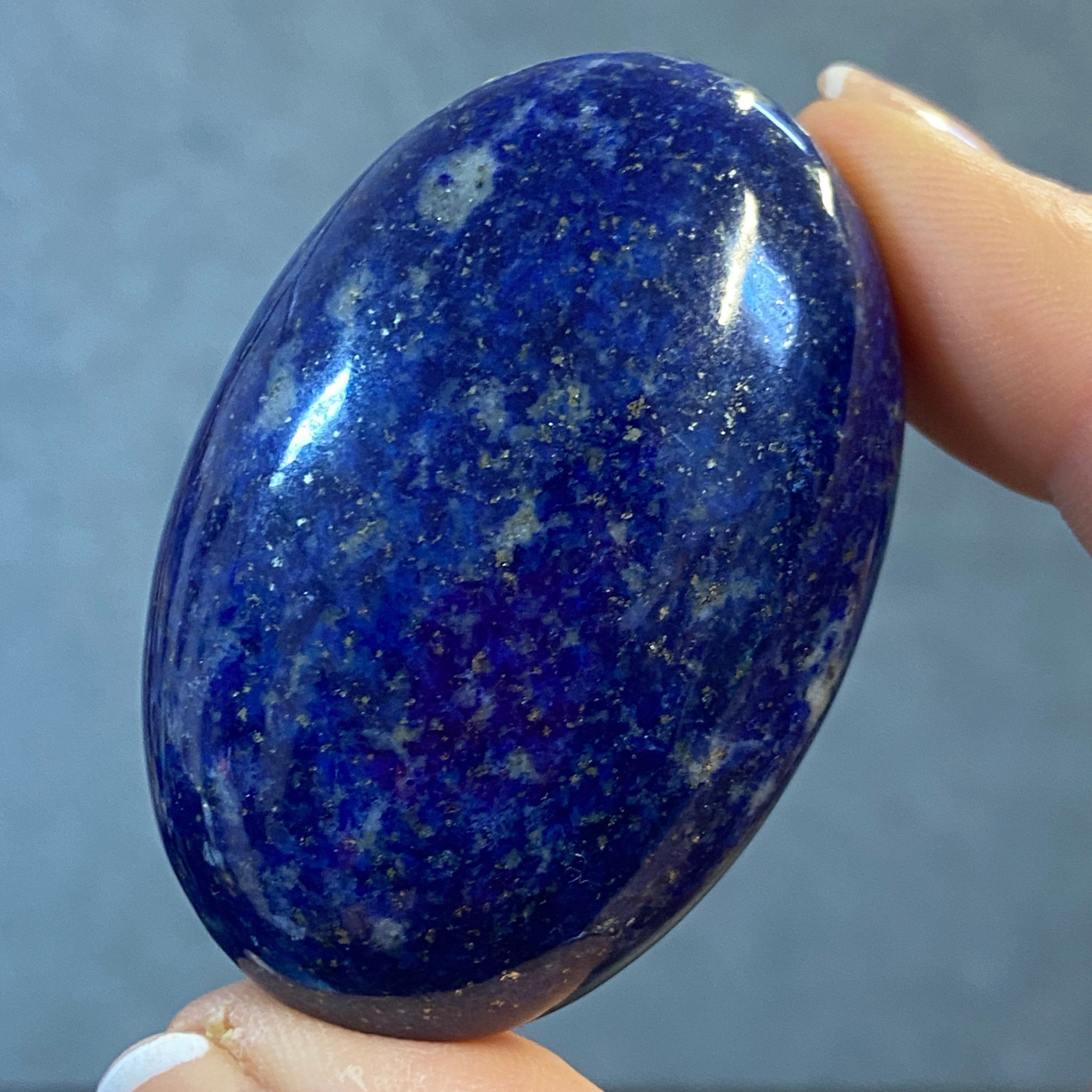 Lapis Lazuli Palmstone from Mine 4 – Afghanistan - Castle Rocks Cornwall