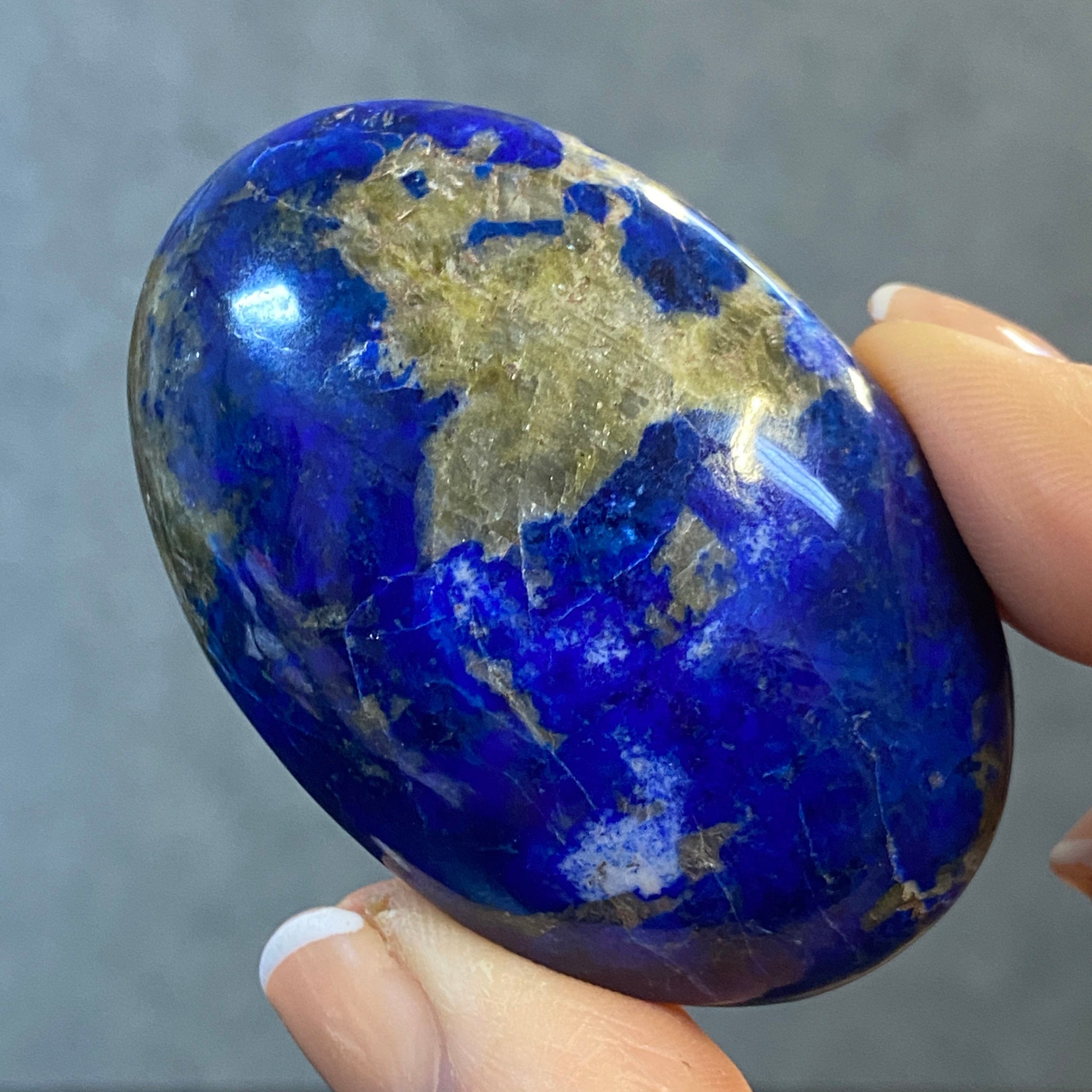 Lapis Lazuli Palmstone from Mine 4 – Afghanistan - Castle Rocks Cornwall