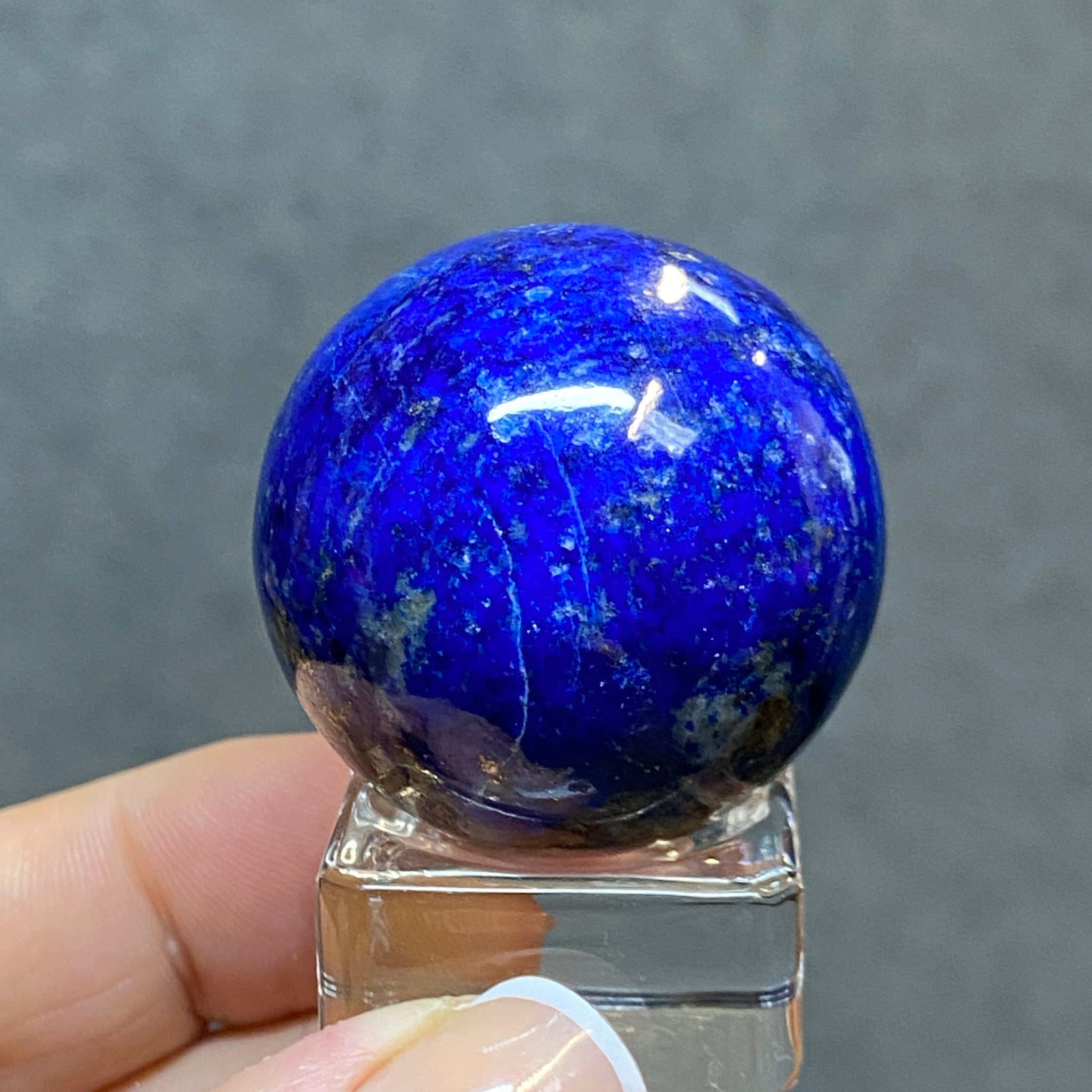 Lapis Lazuli Sphere from Mine 4 – Afghanistan - Castle Rocks Cornwall