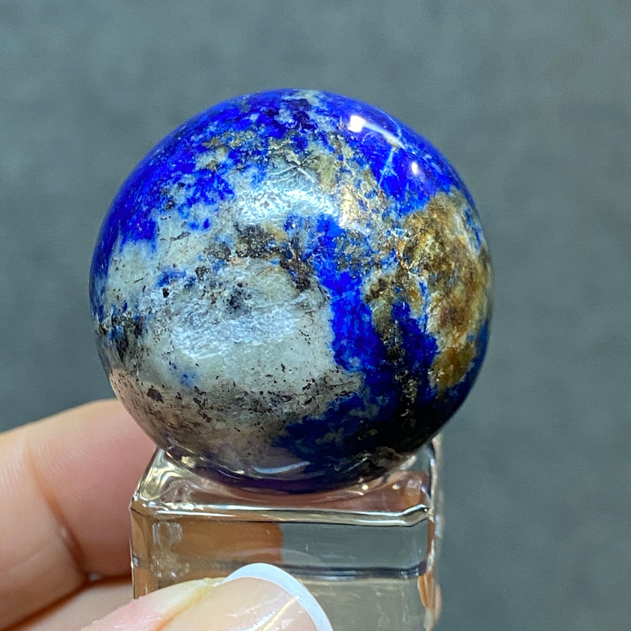 Lapis Lazuli Sphere from Mine 4 – Afghanistan - Castle Rocks Cornwall