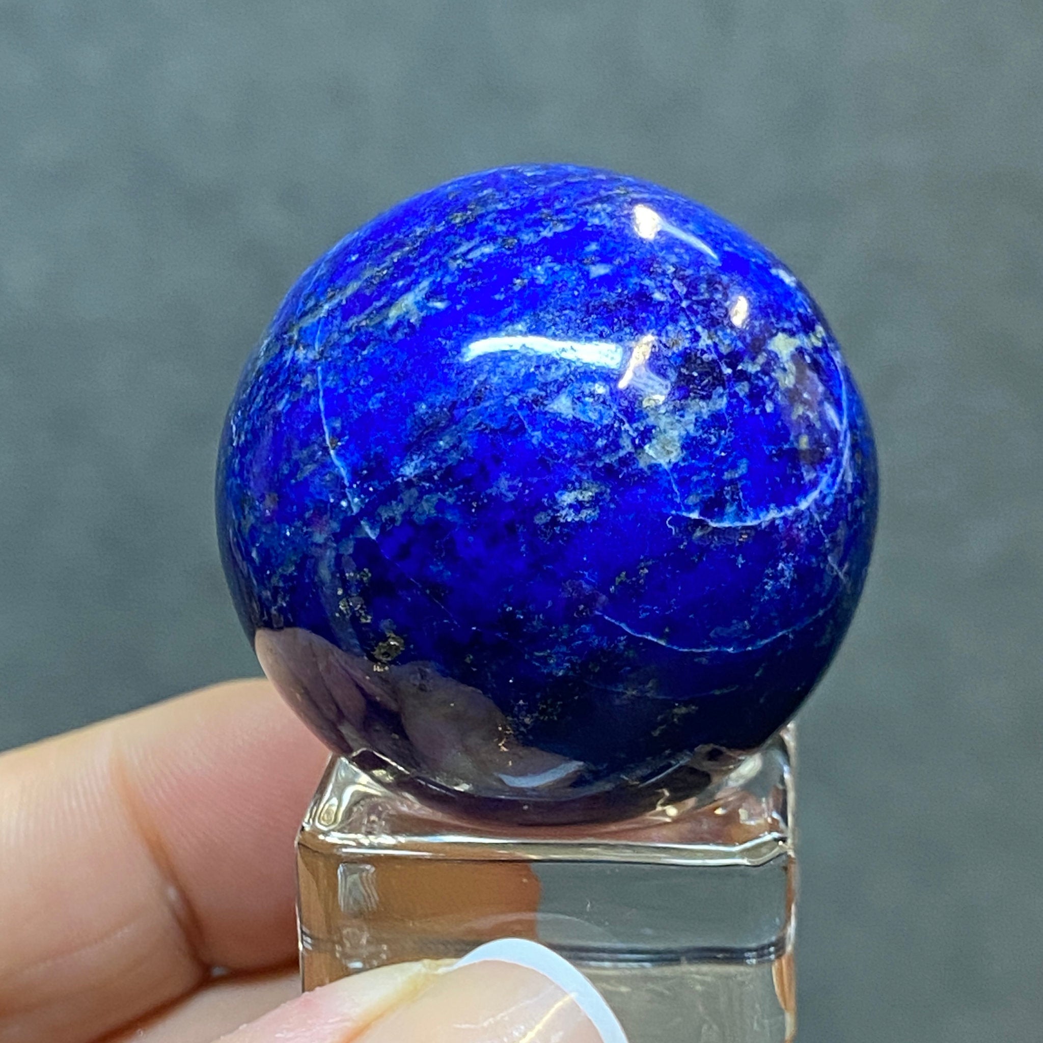 Lapis Lazuli Sphere from Mine 4 – Afghanistan - Castle Rocks Cornwall
