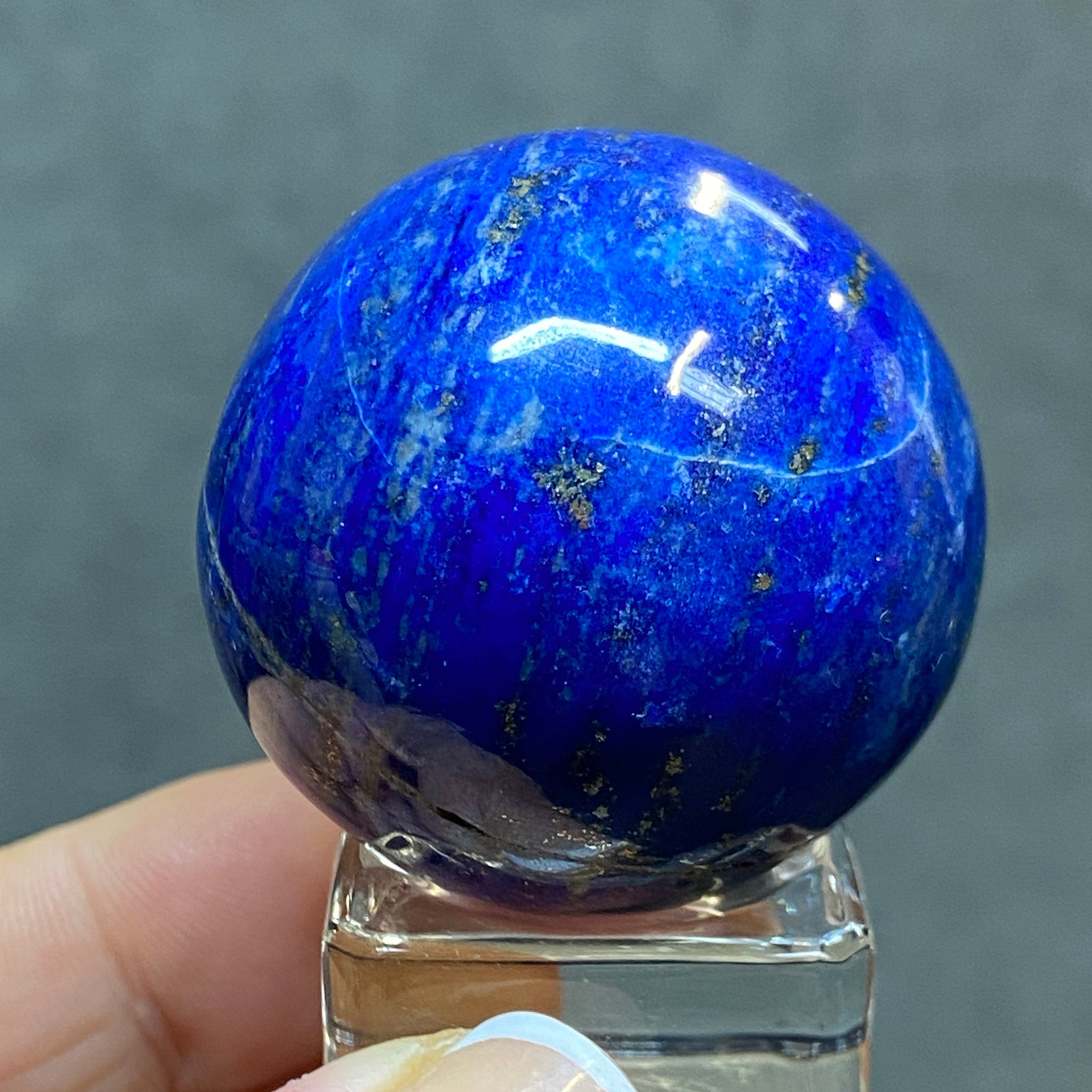 Lapis Lazuli Sphere from Mine 4 – Afghanistan - Castle Rocks Cornwall