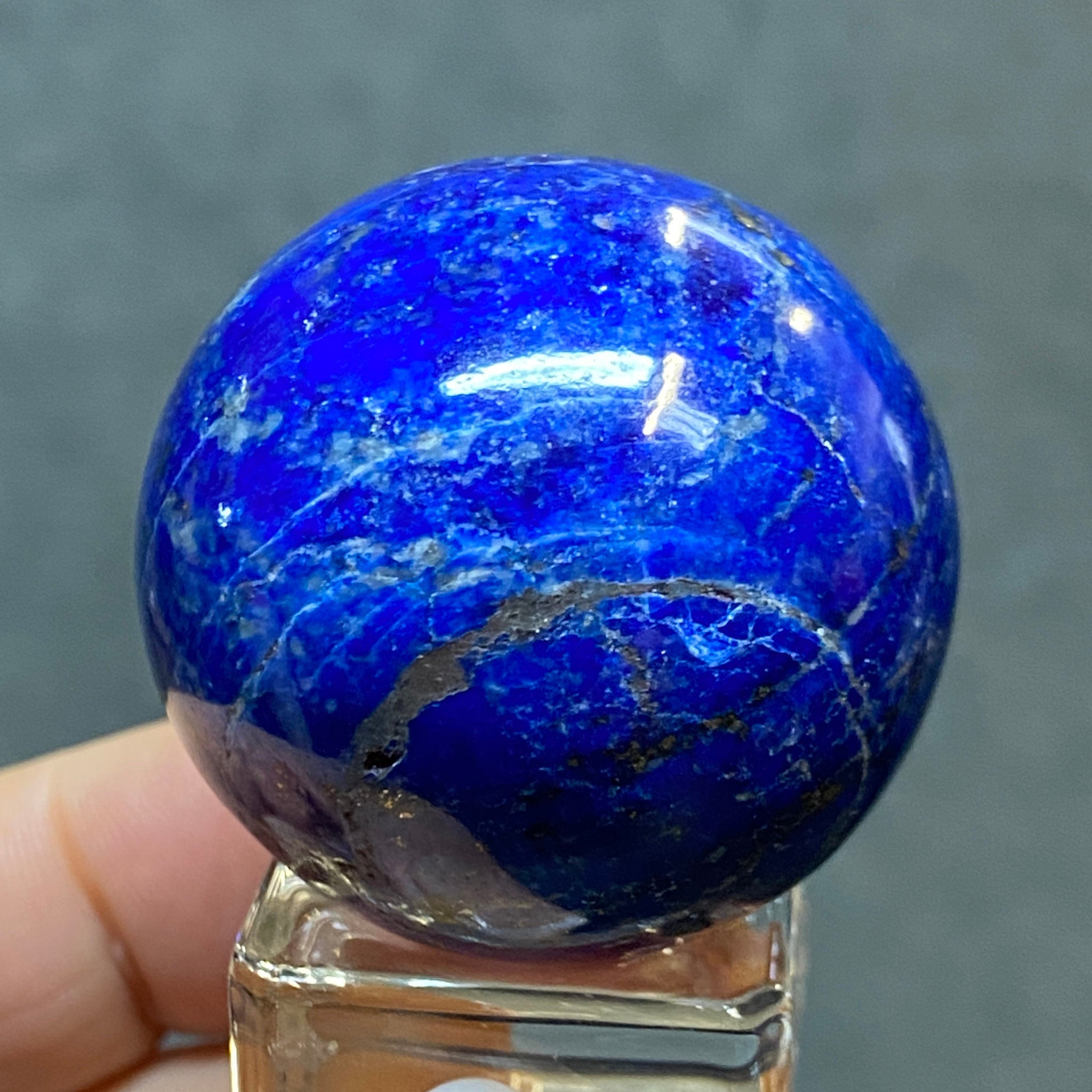 Lapis Lazuli Sphere from Mine 4 – Afghanistan - Castle Rocks Cornwall