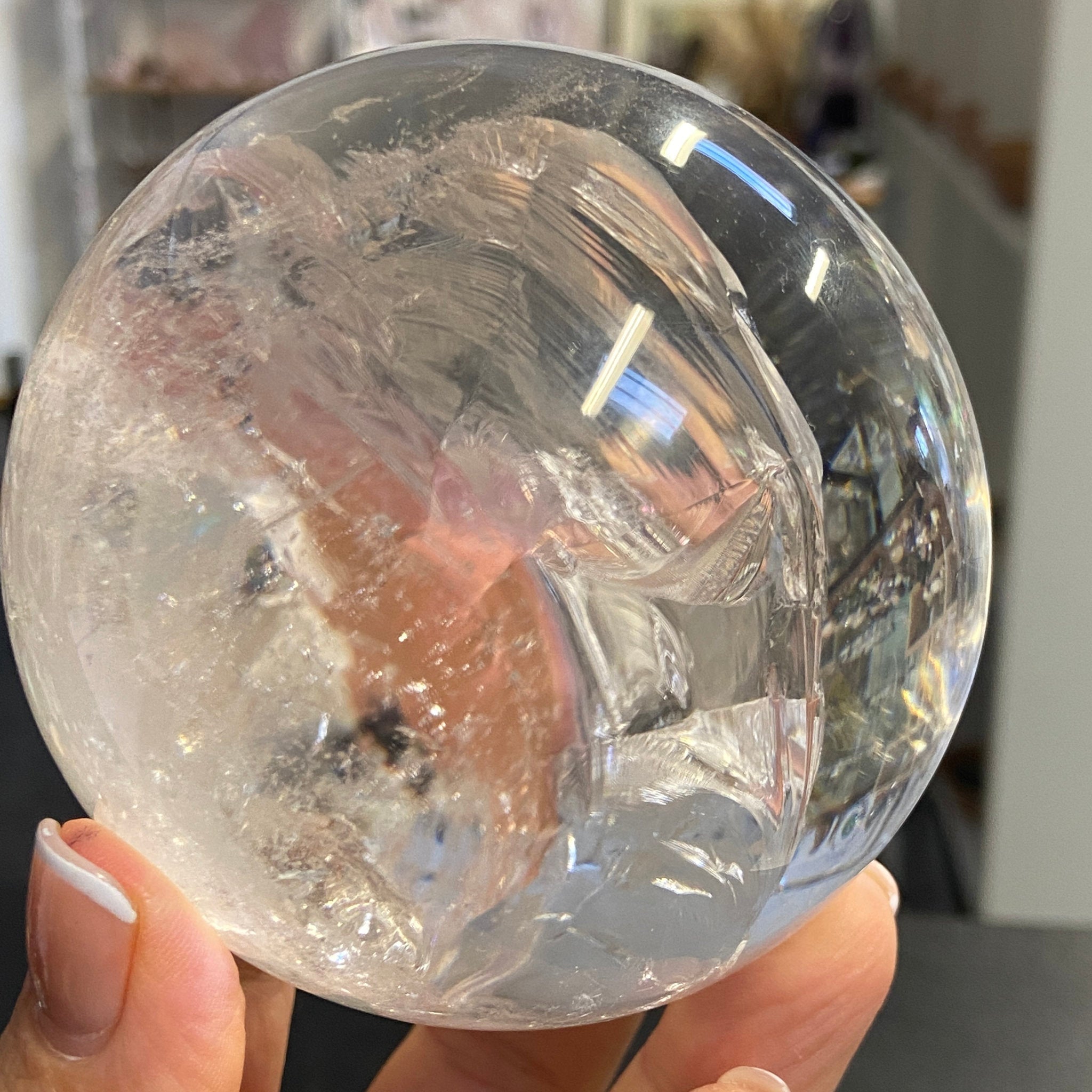 Lemurian Quartz Sphere – Brazil - Castle Rocks Cornwall
