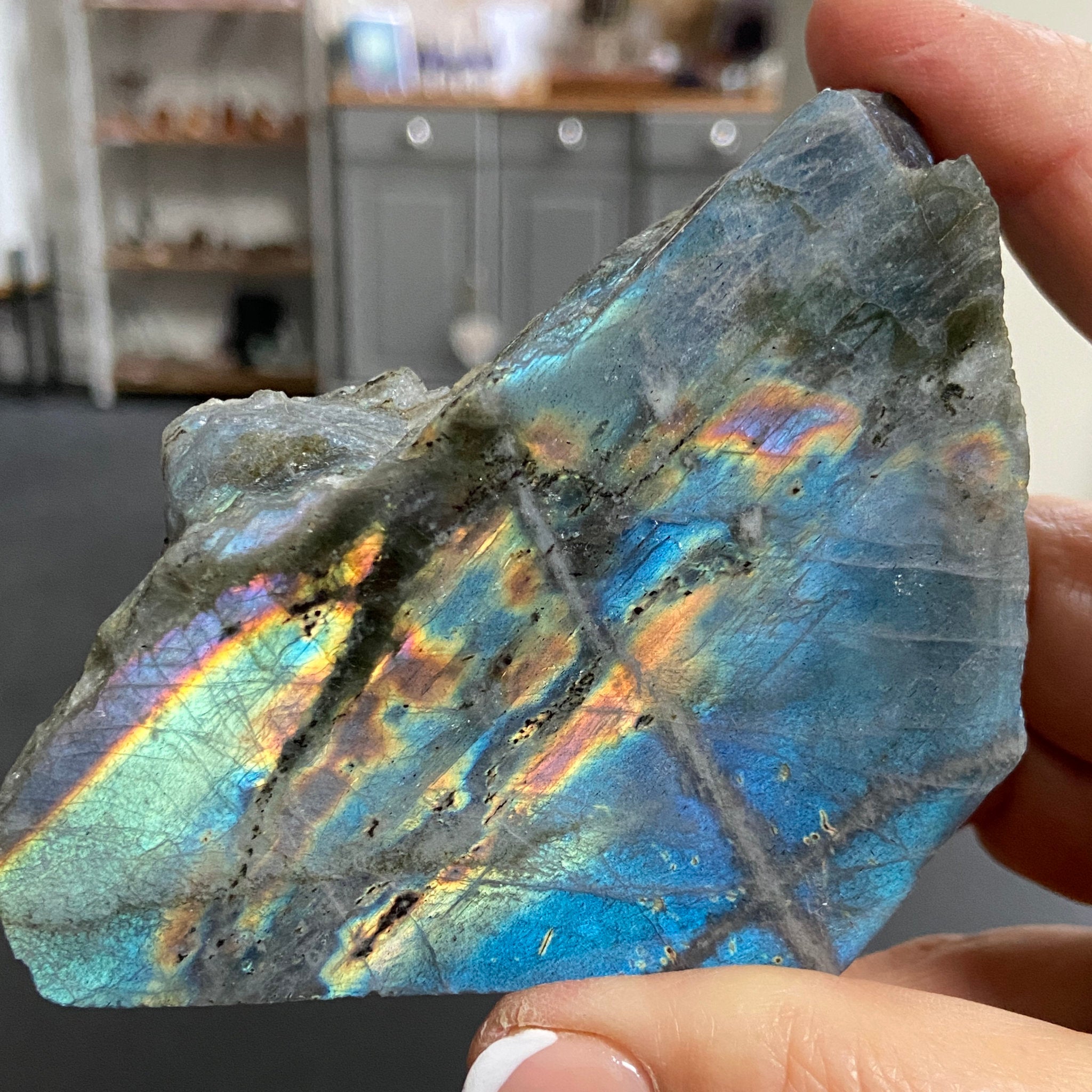 Madagascan 'Papillon' Labradorite – New Beginnings & Intuition - Castle Rocks Cornwall