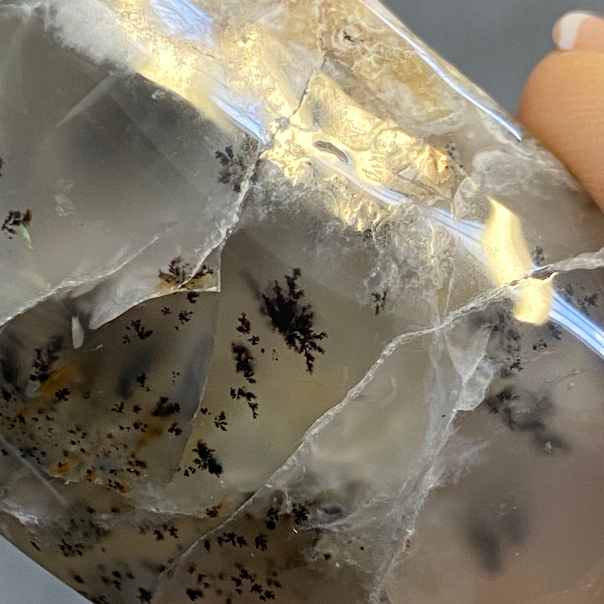 Merlinite Palmstone - Dendritic Agate - Madagascar - Castle Rocks Cornwall