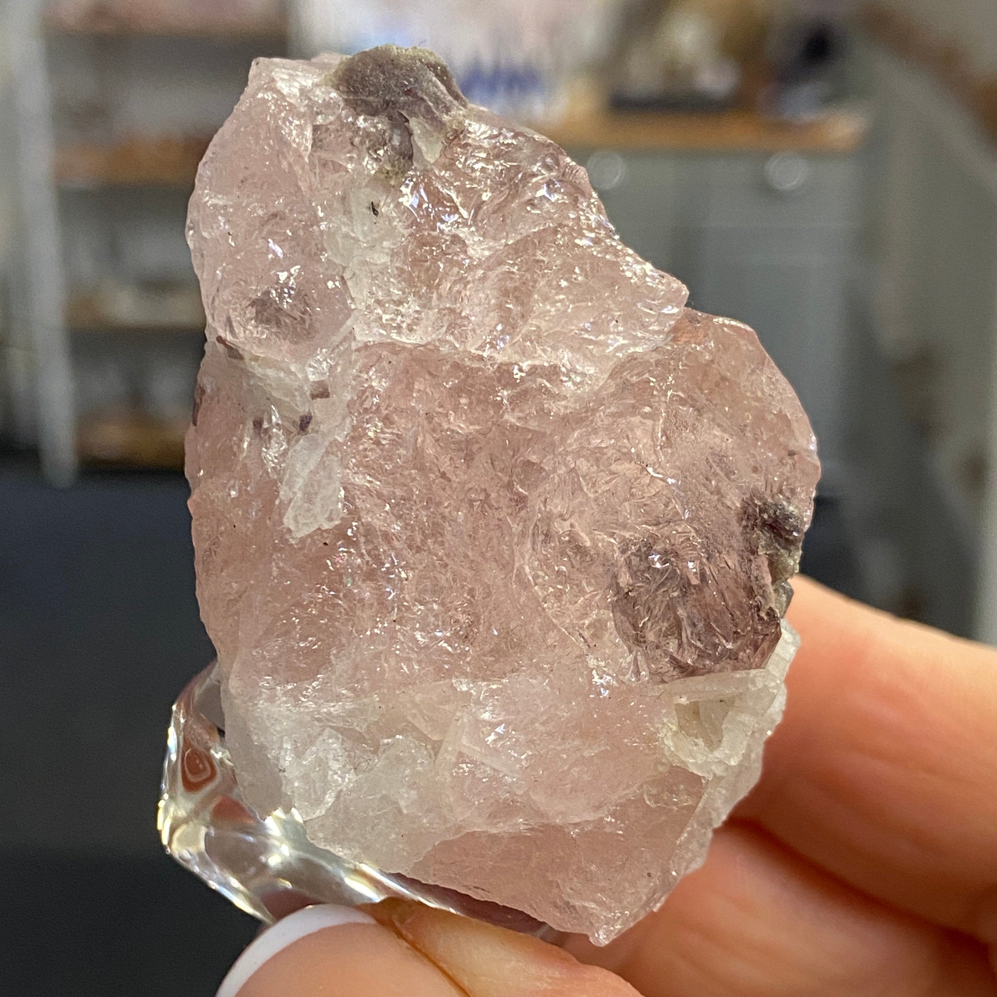 Morganite – Natural Beryl Crystal Cluster – Brazil - Castle Rocks Cornwall