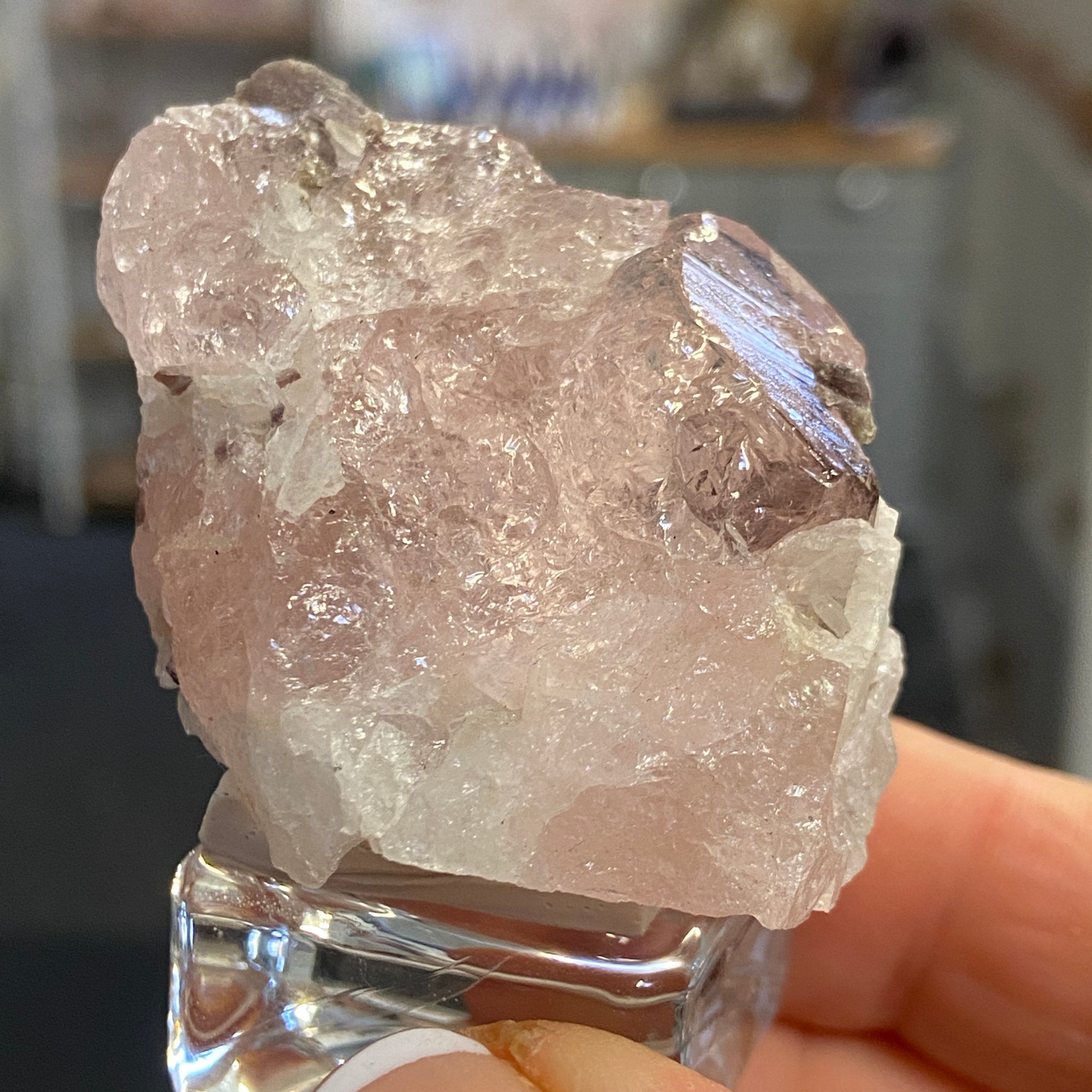 Morganite – Natural Beryl Crystal Cluster – Brazil - Castle Rocks Cornwall