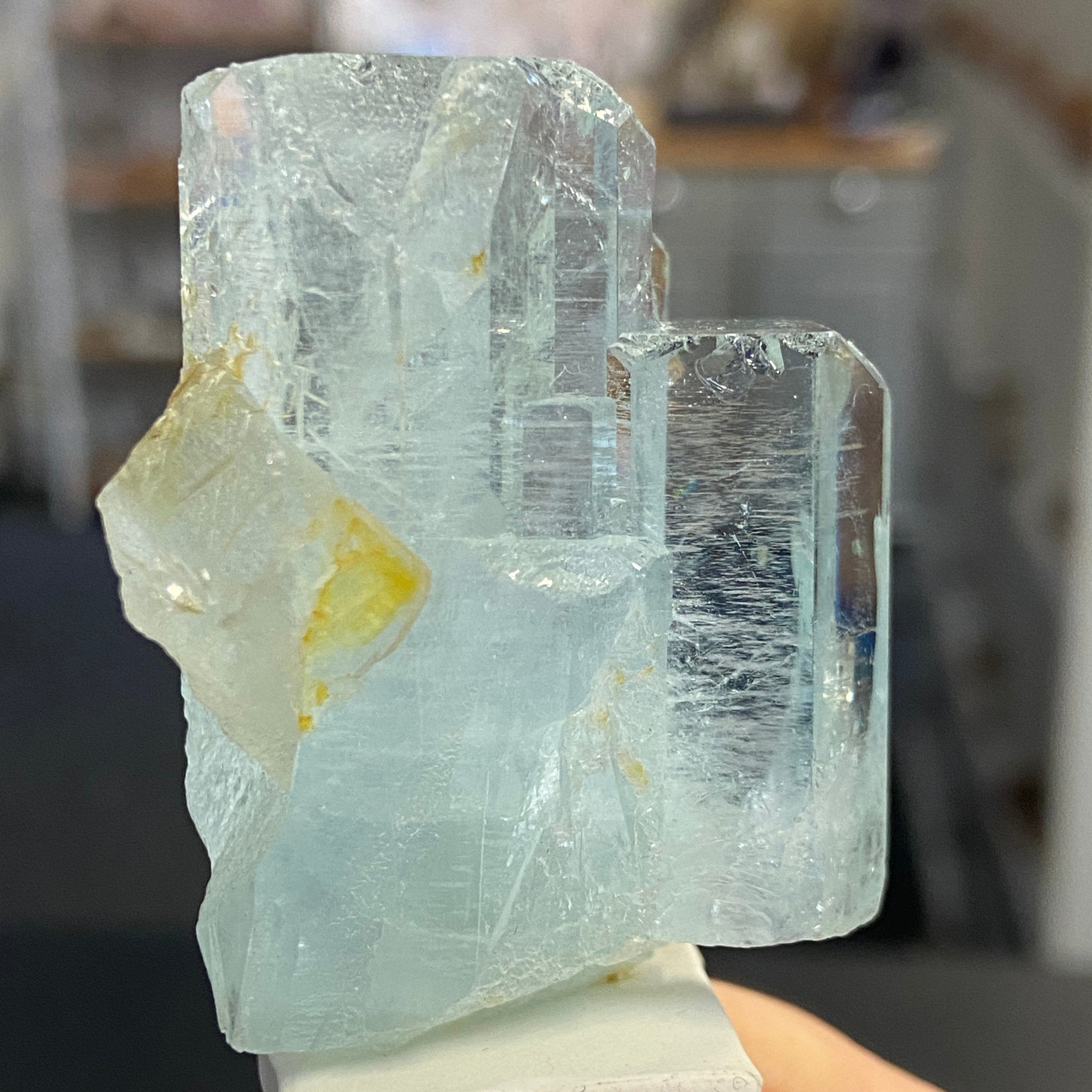 Natural Aquamarine Crystal Cluster – Afghanistan - Castle Rocks Cornwall