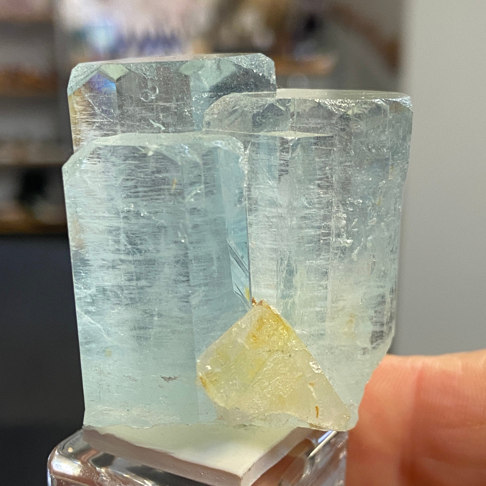 Natural Aquamarine Crystal Cluster – Afghanistan - Castle Rocks Cornwall
