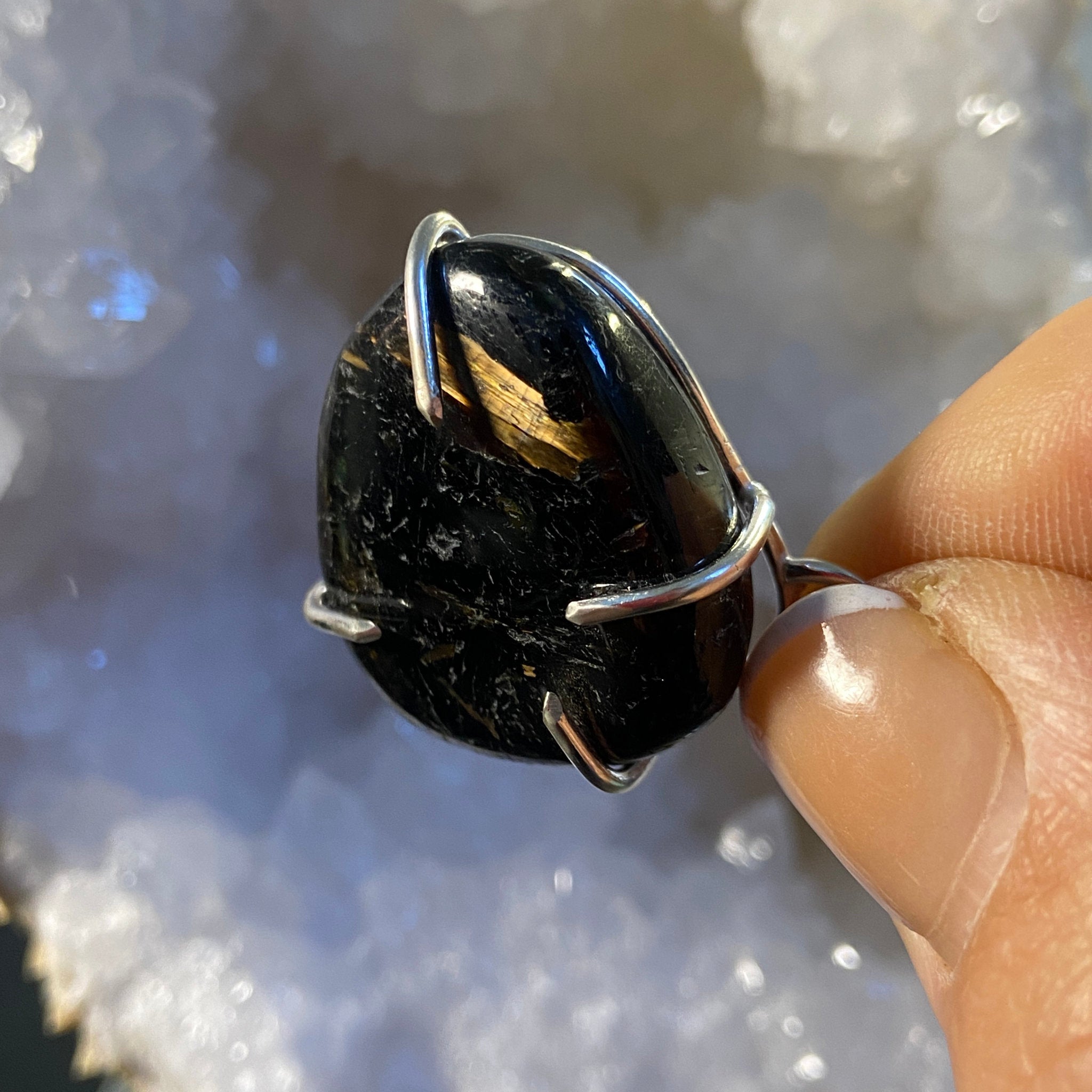 Nuummite Pendant - Bespoke by Song of the Sea - Castle Rocks Cornwall