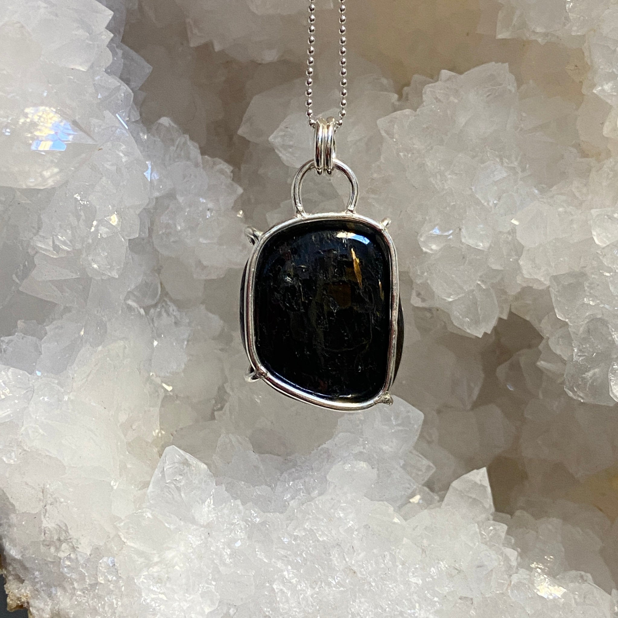 Nuummite Pendant - Bespoke by Song of the Sea - Castle Rocks Cornwall