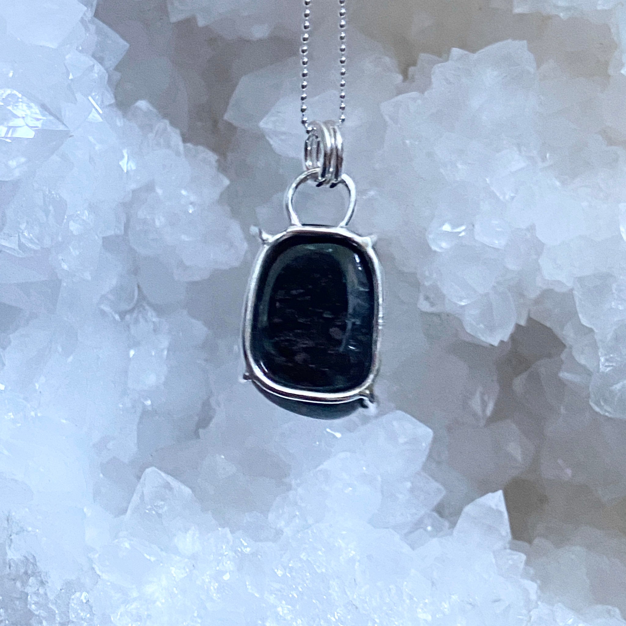 Nuummite Pendant - Bespoke by Song of the Sea - Castle Rocks Cornwall
