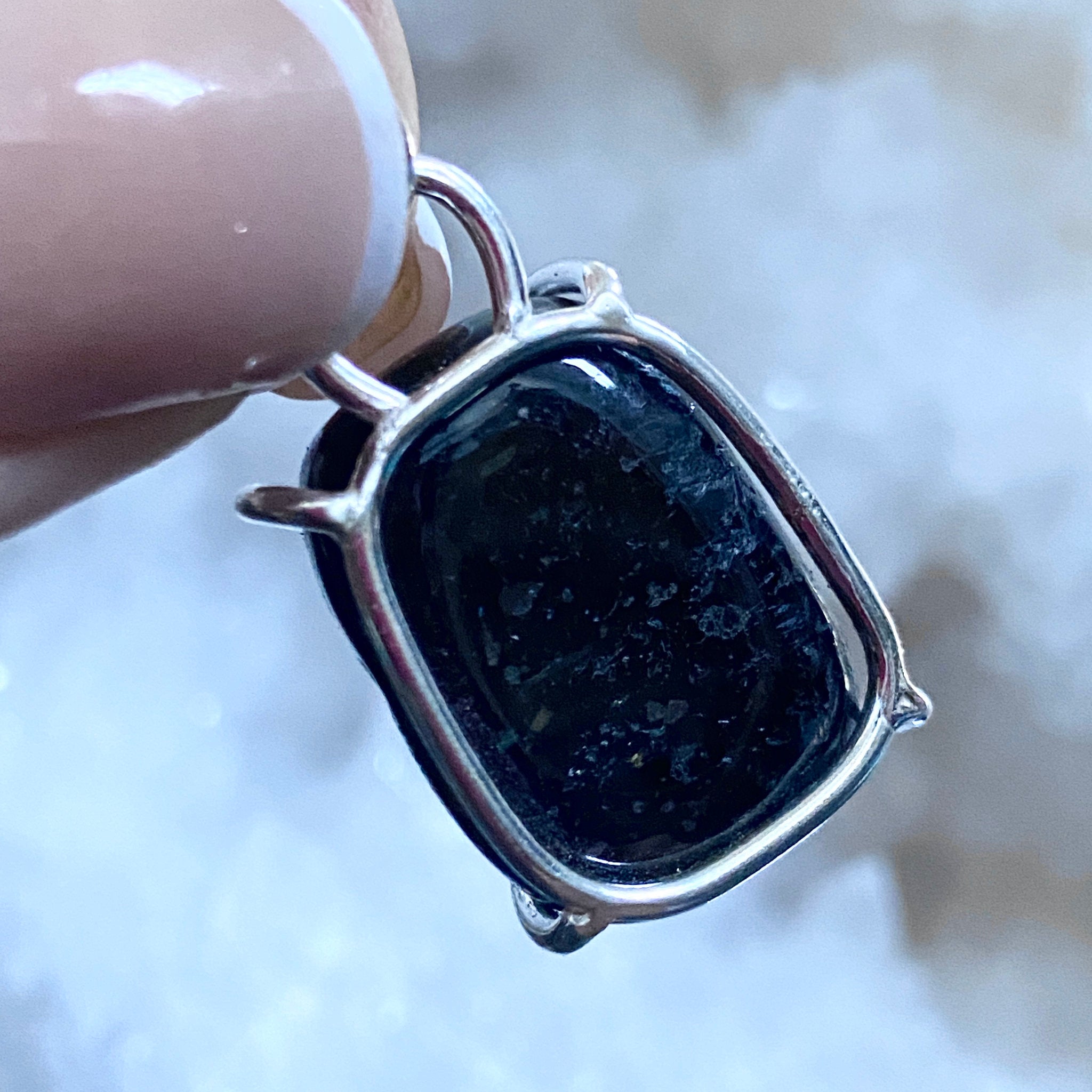 Nuummite Pendant - Bespoke by Song of the Sea - Castle Rocks Cornwall