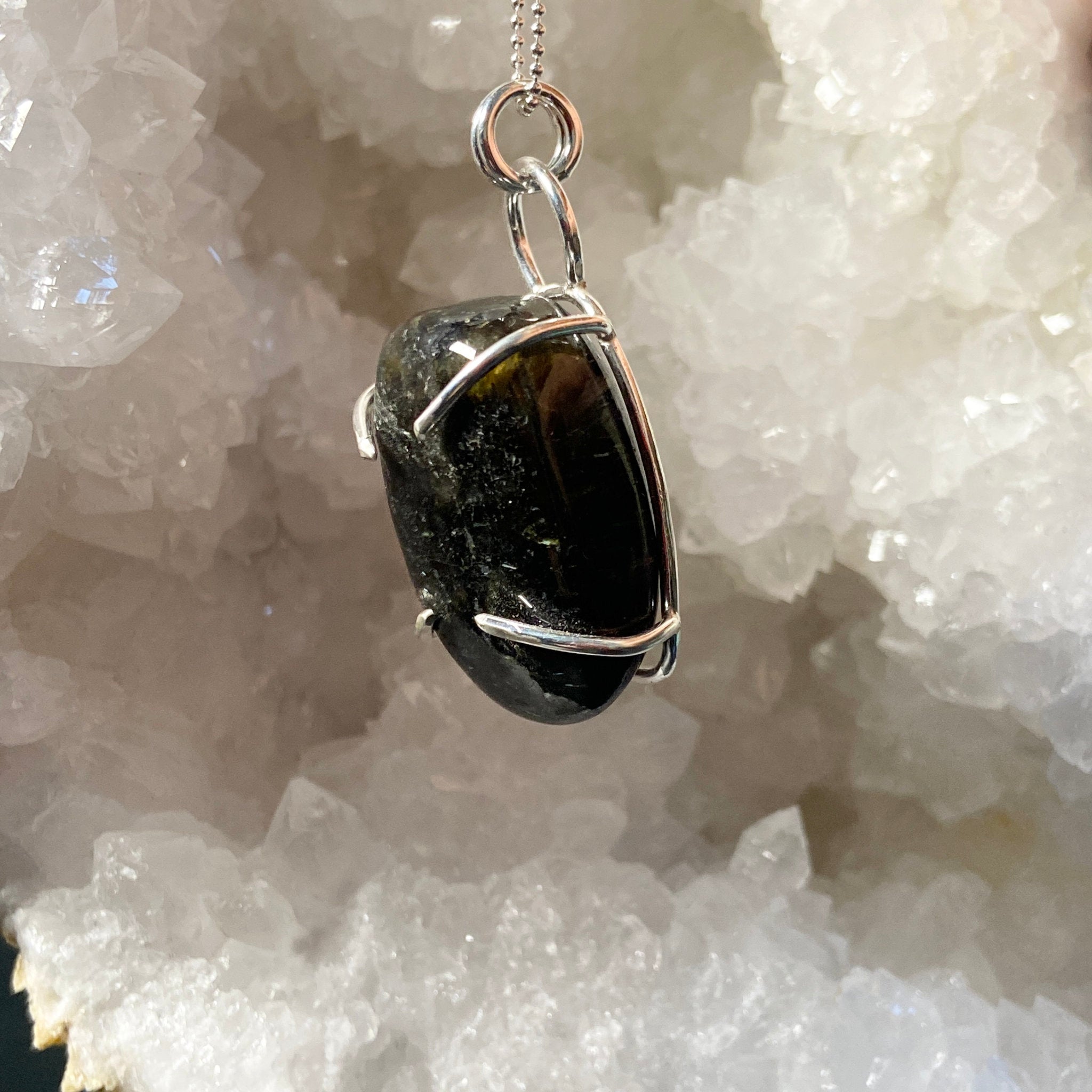 Nuummite Pendant - Bespoke by Song of the Sea - Castle Rocks Cornwall