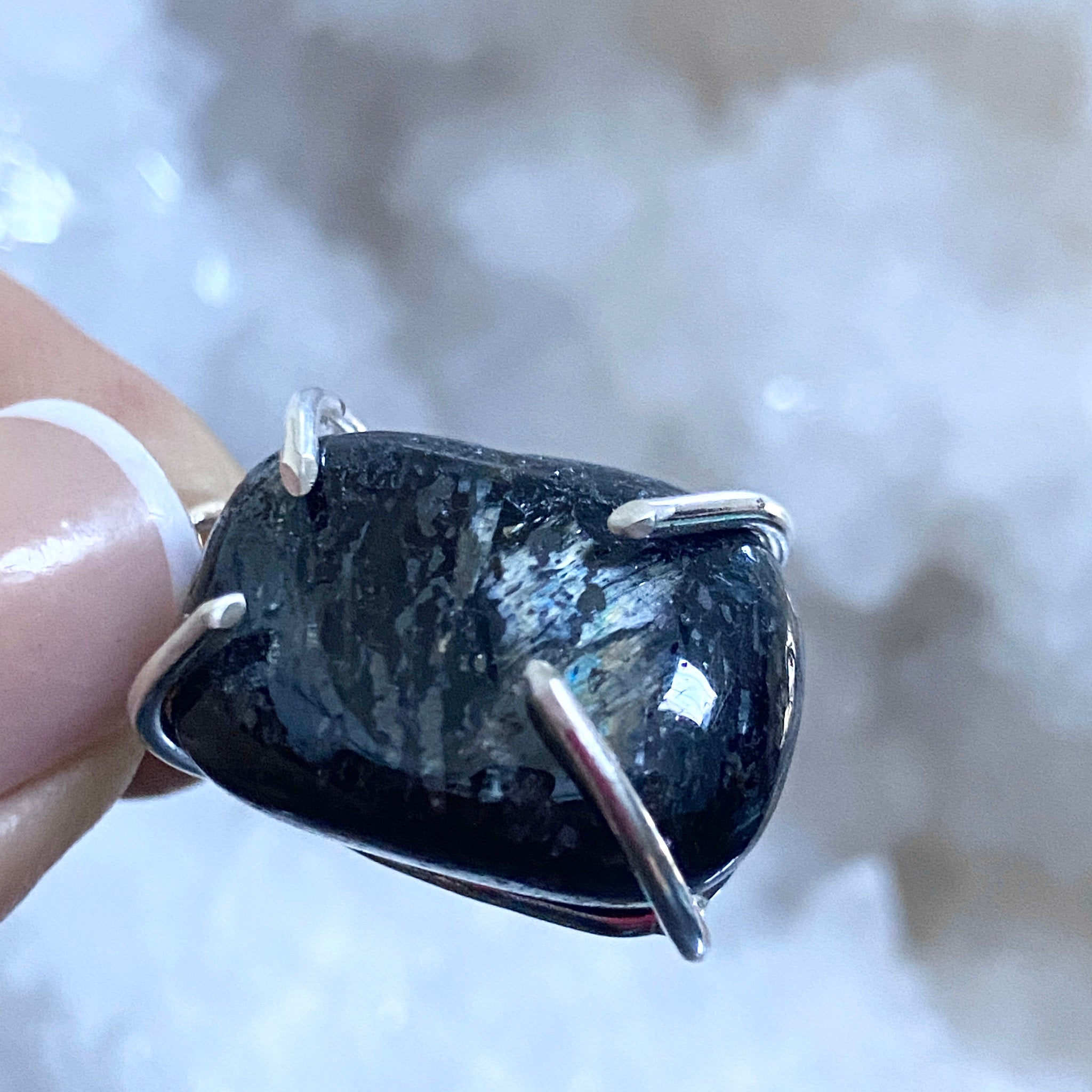 Nuummite Pendant - Bespoke by Song of the Sea - Castle Rocks Cornwall