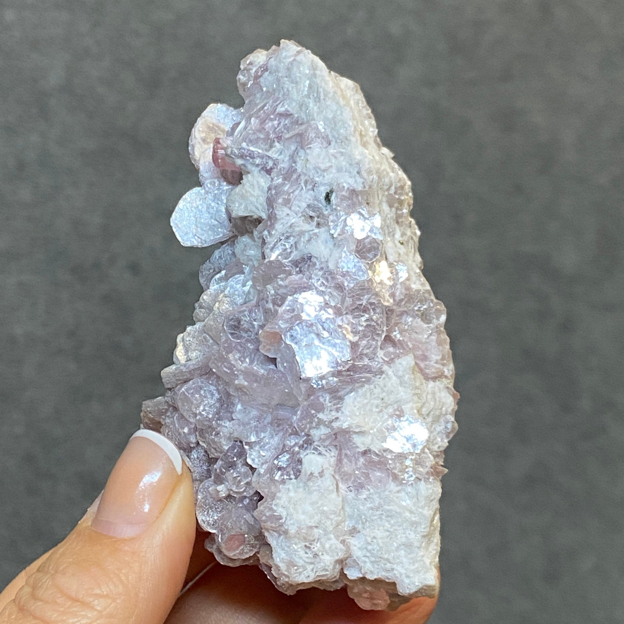 Pink Tourmaline on Lepidolite and Muscovite – Brazil - Castle Rocks Cornwall