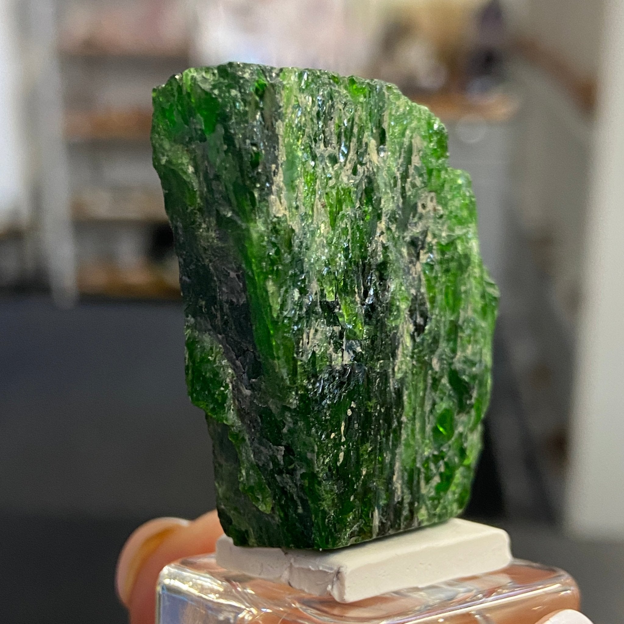 Rare Chrome Diopside Cluster – Russia - Castle Rocks Cornwall